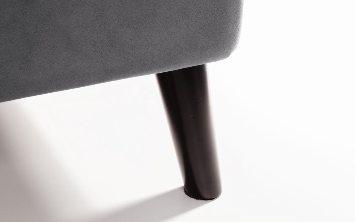 Frida Curved Velvet Bed - Grey – Julian Bowen, view 7