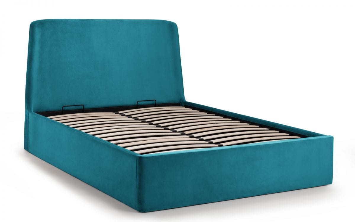 Frida Storage Ottoman Bed - Teal – Julian Bowen, view 4