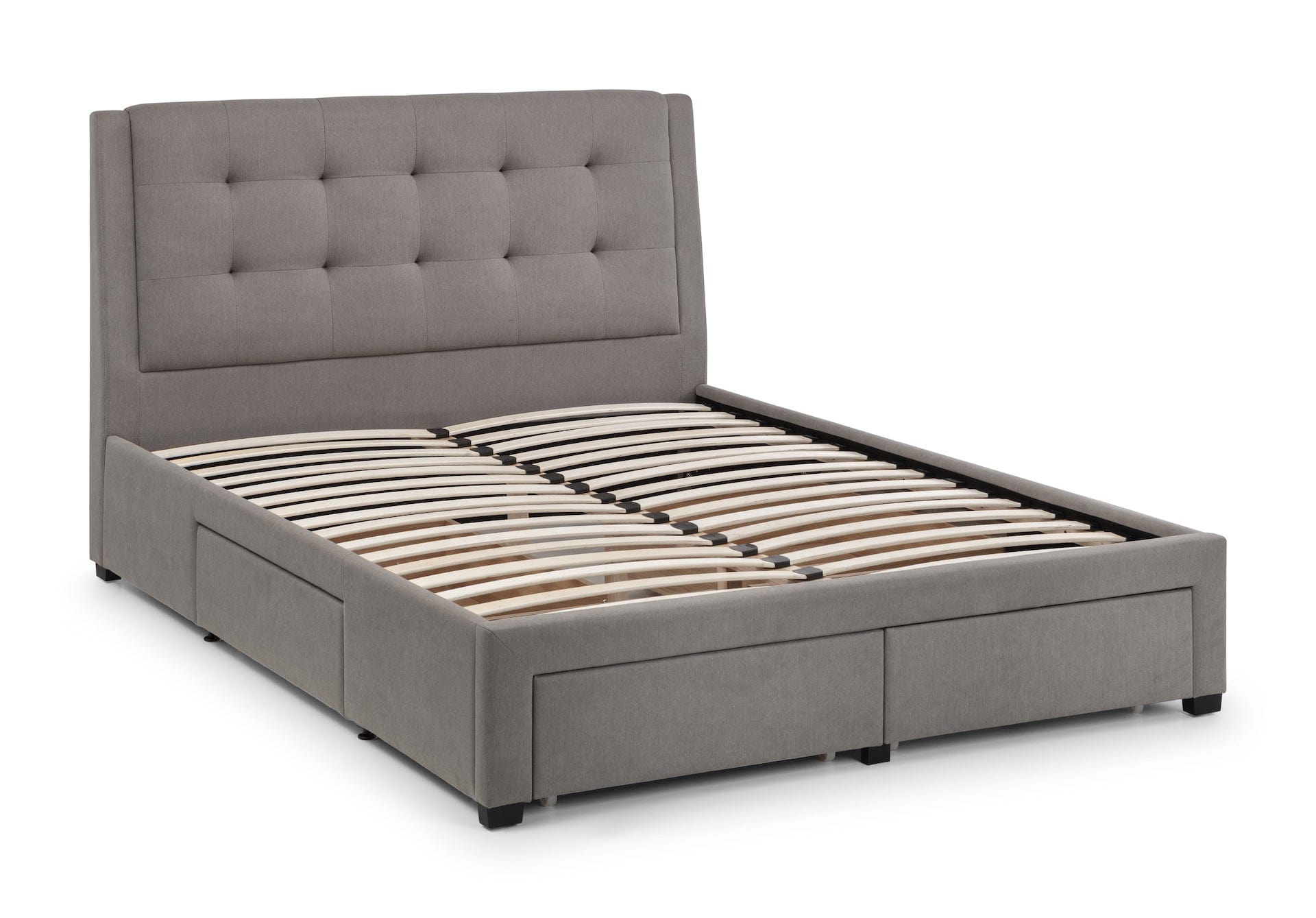 Fullerton 4 Drawer Bed - Grey – Julian Bowen, view 2