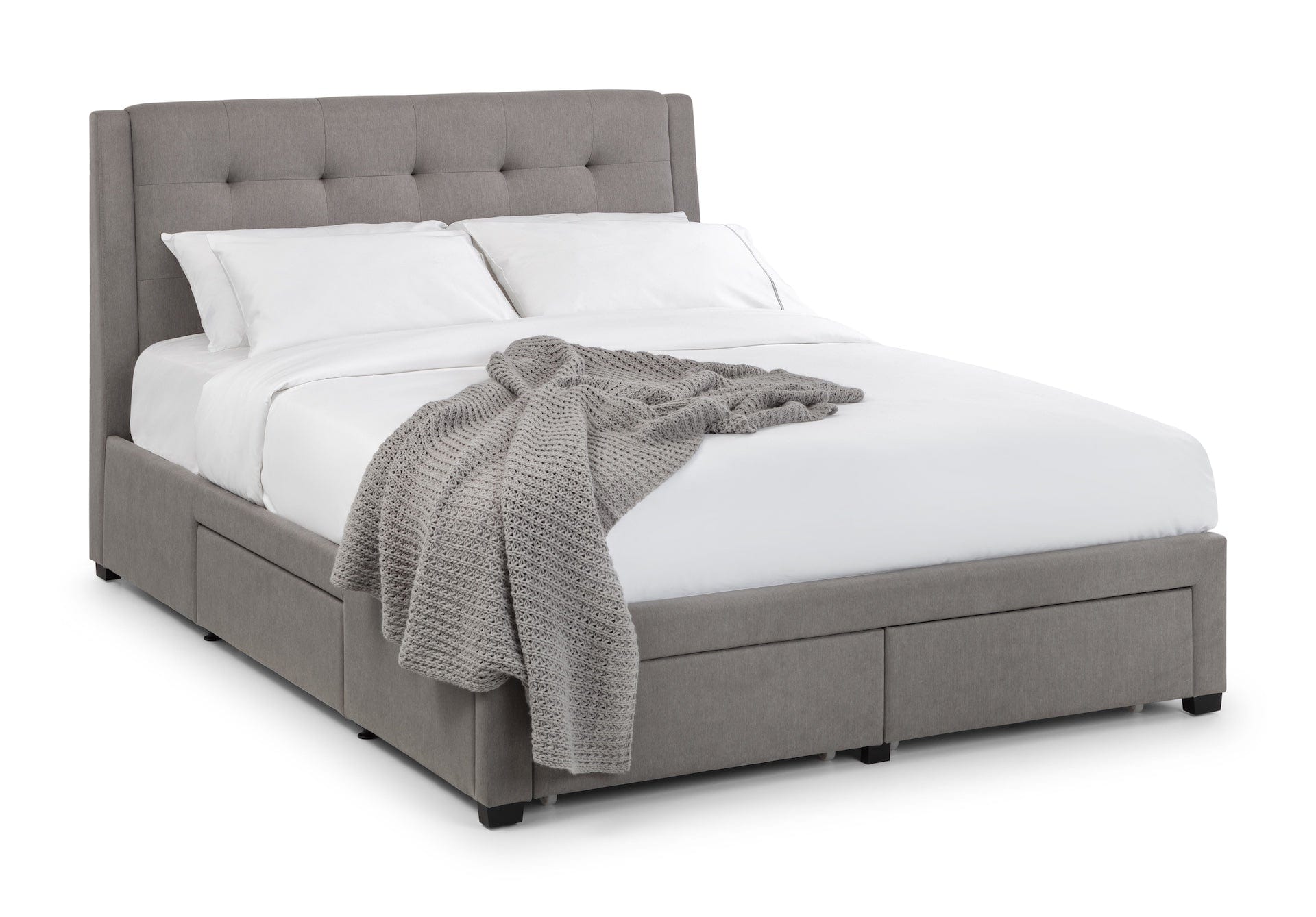 Fullerton 4 Drawer Bed - Grey – Julian Bowen