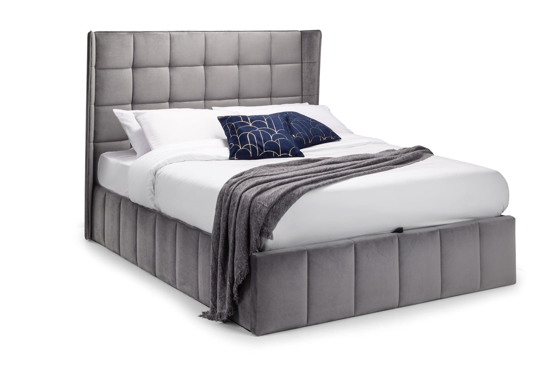 Gatsby Storage Ottoman Bed - Light Grey – Julian Bowen