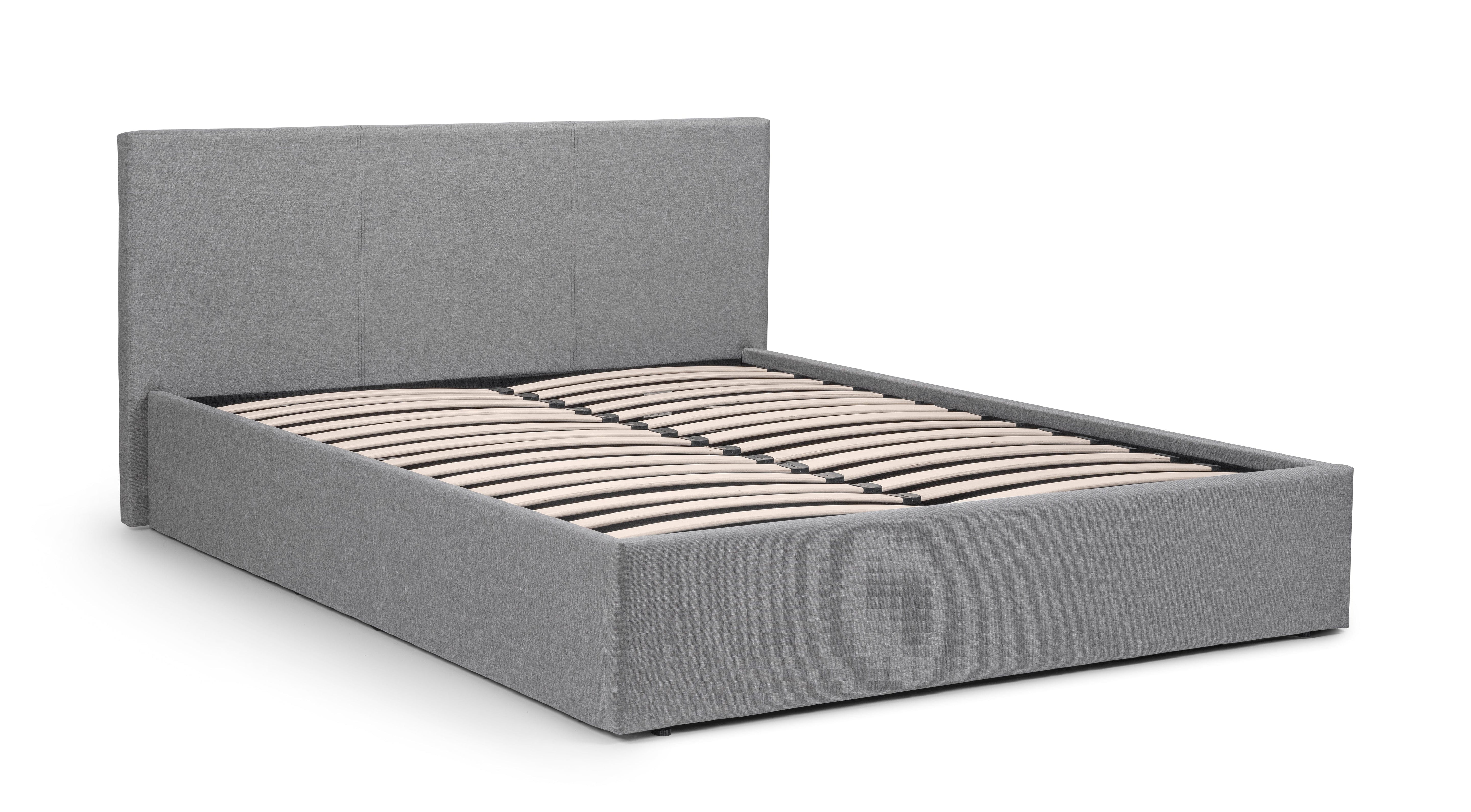 Rialto Lift-Up Storage Bed In Linen Fabric - Light Grey – Julian Bowen, view 2