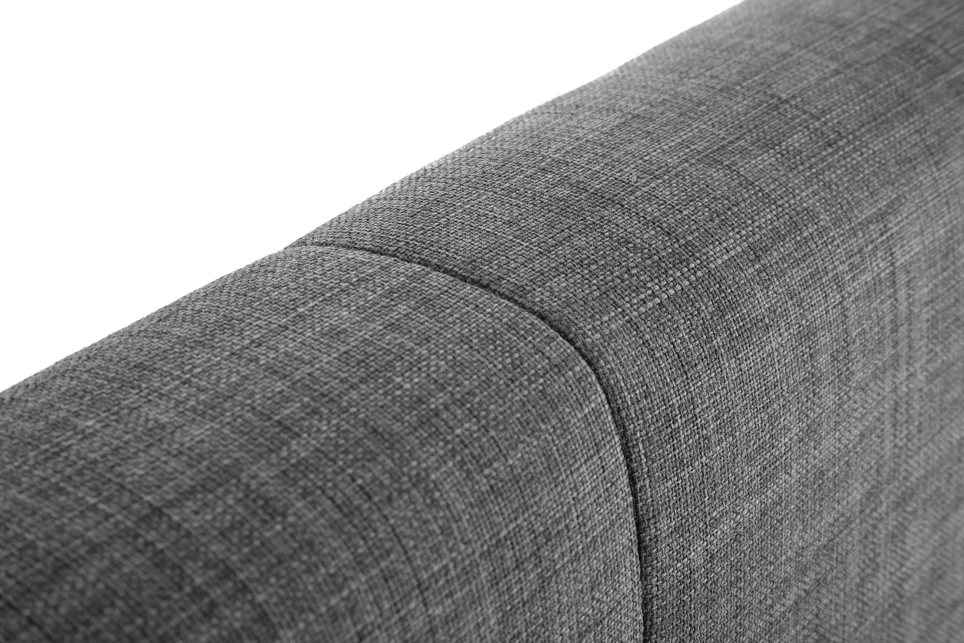 Sorrento High Headboard Fabric Bed - Slate Linen – Julian Bowen, view 5