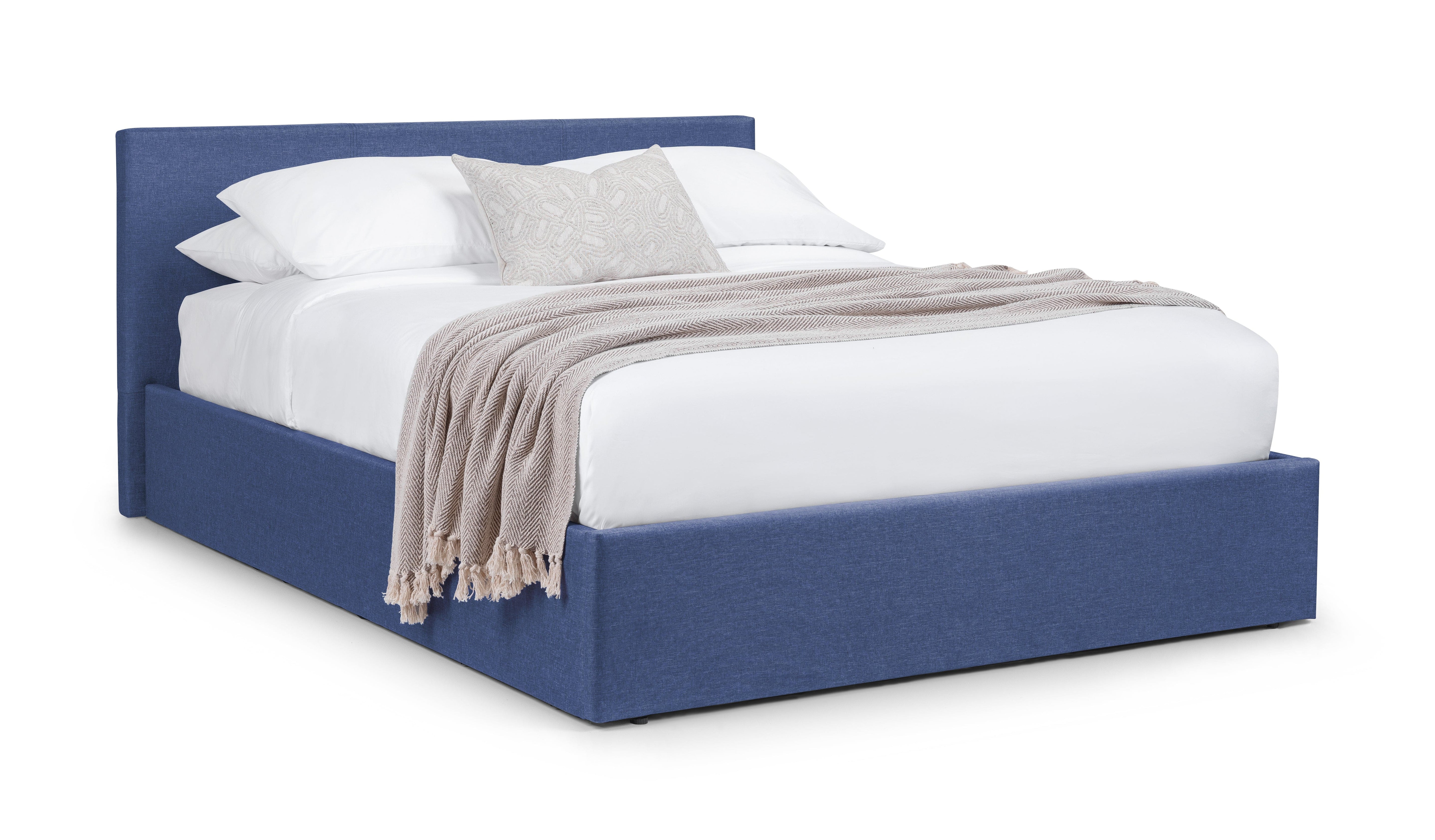 Rialto Lift-Up Storage Bed - Blue Linen – Julian Bowen