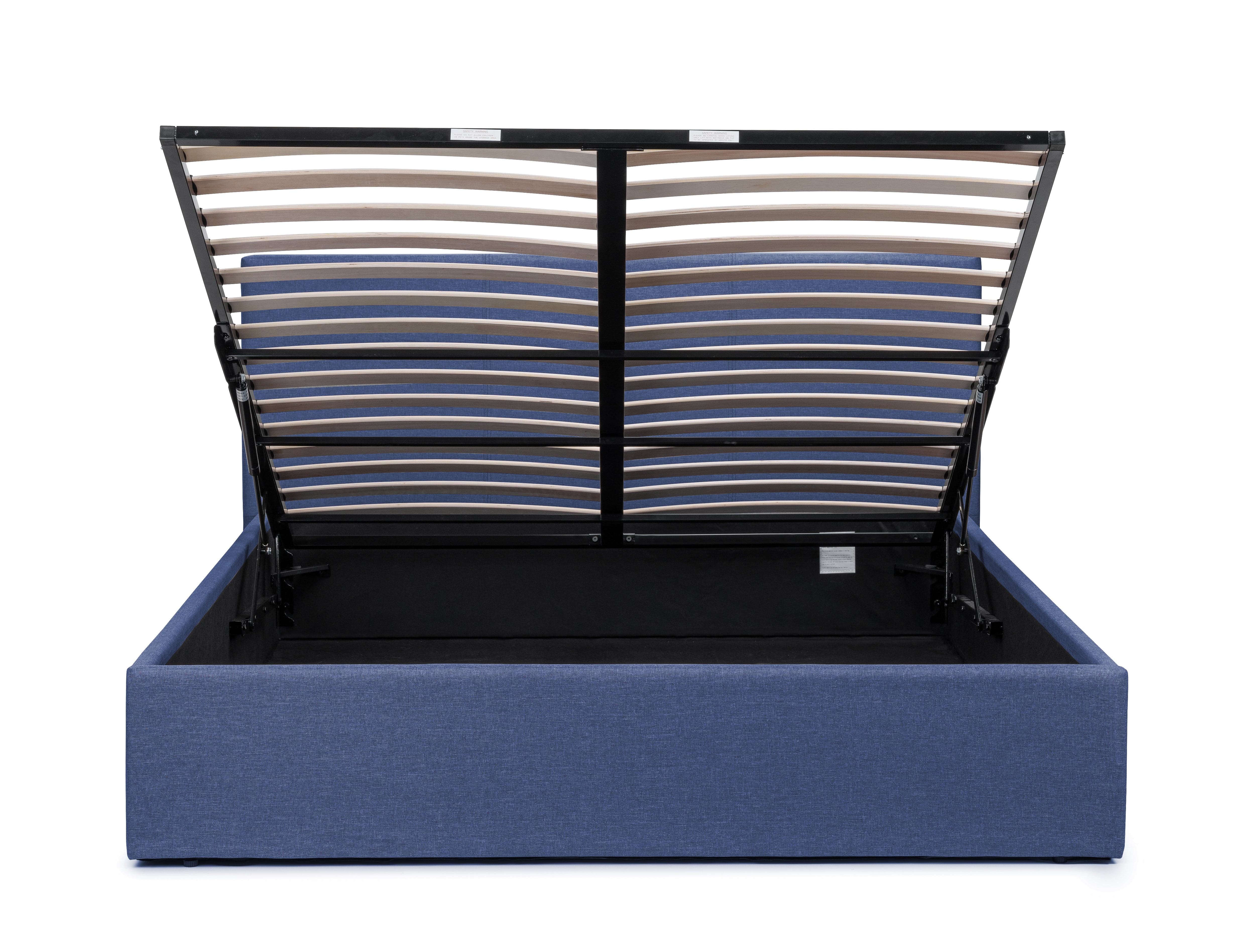 Rialto Lift-Up Storage Bed - Blue Linen – Julian Bowen, view 10