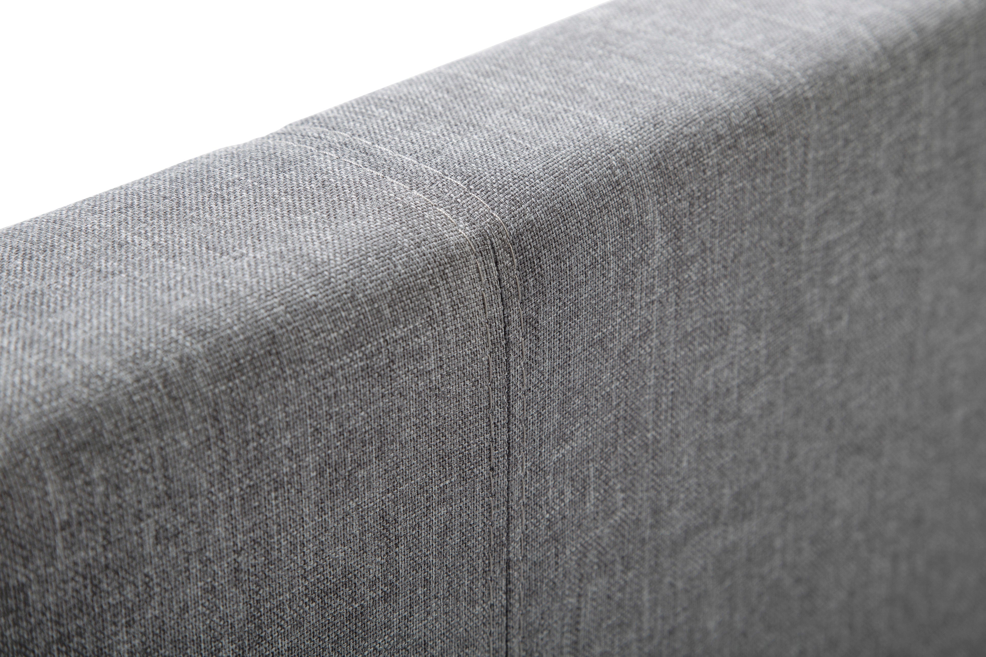 Rialto Light Grey Linen Bed - Grey Linen – Julian Bowen, view 8