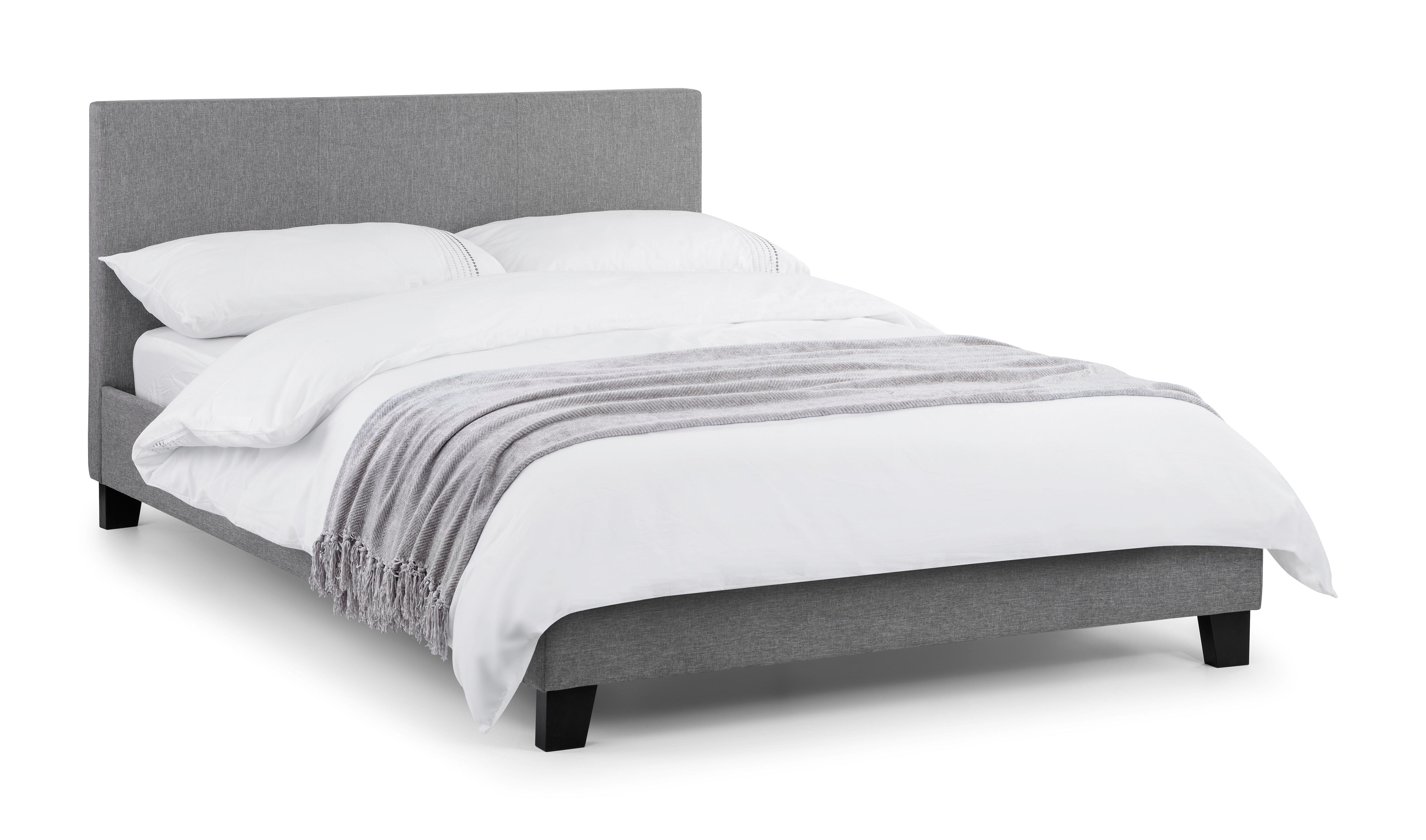 Rialto Light Grey Linen Bed - Grey Linen – Julian Bowen, view 6