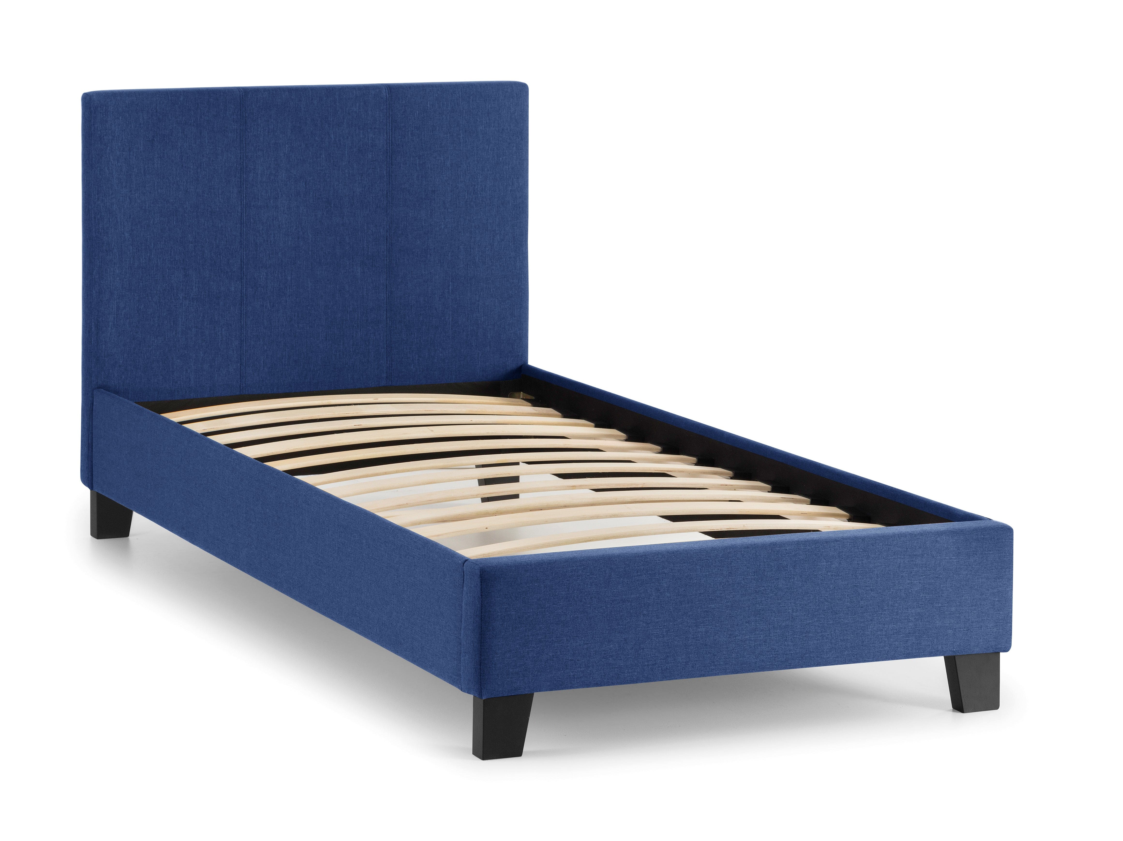 Rialto Linen Bed - Blue – Julian Bowen, view 3