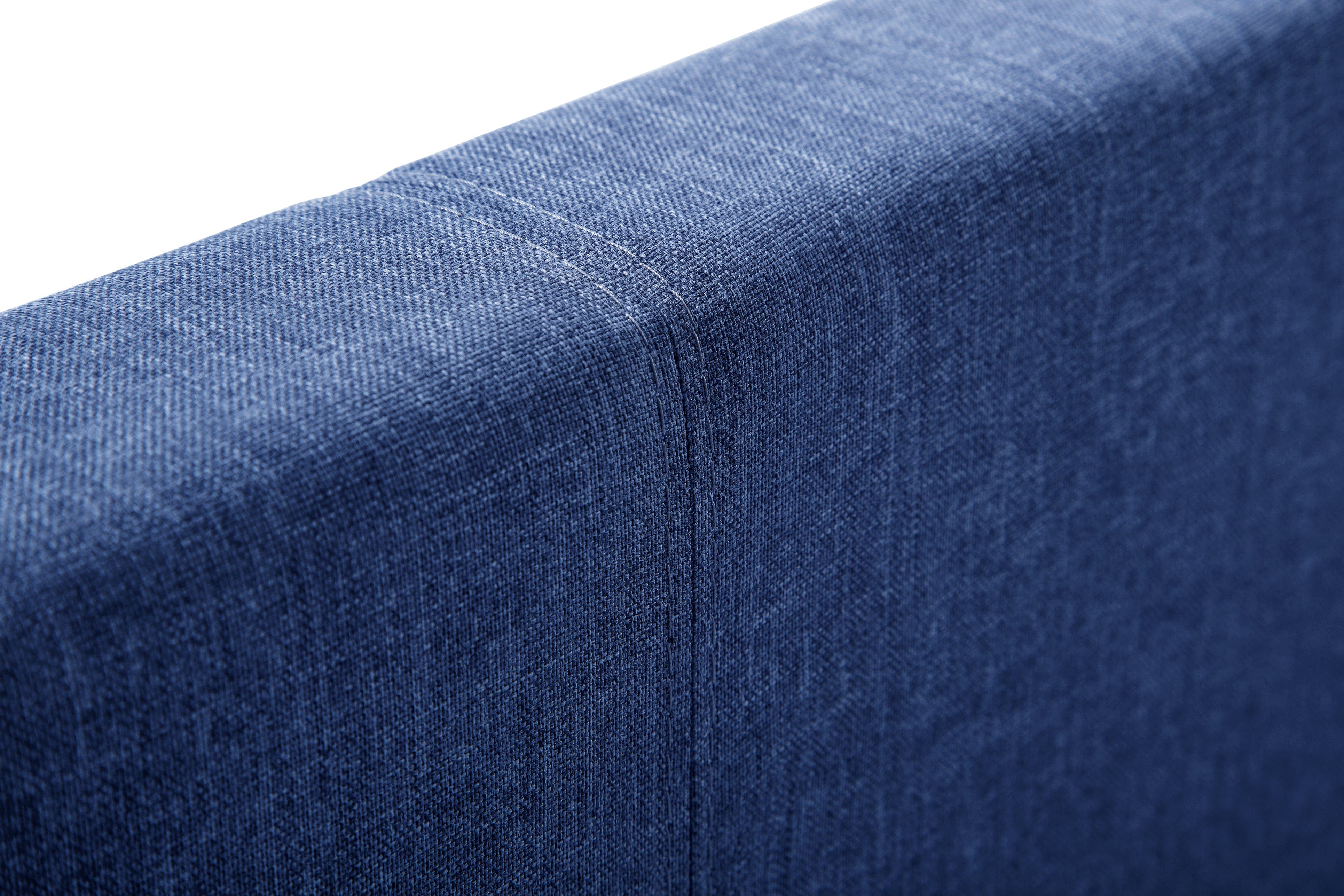 Rialto Linen Bed - Blue – Julian Bowen, view 4