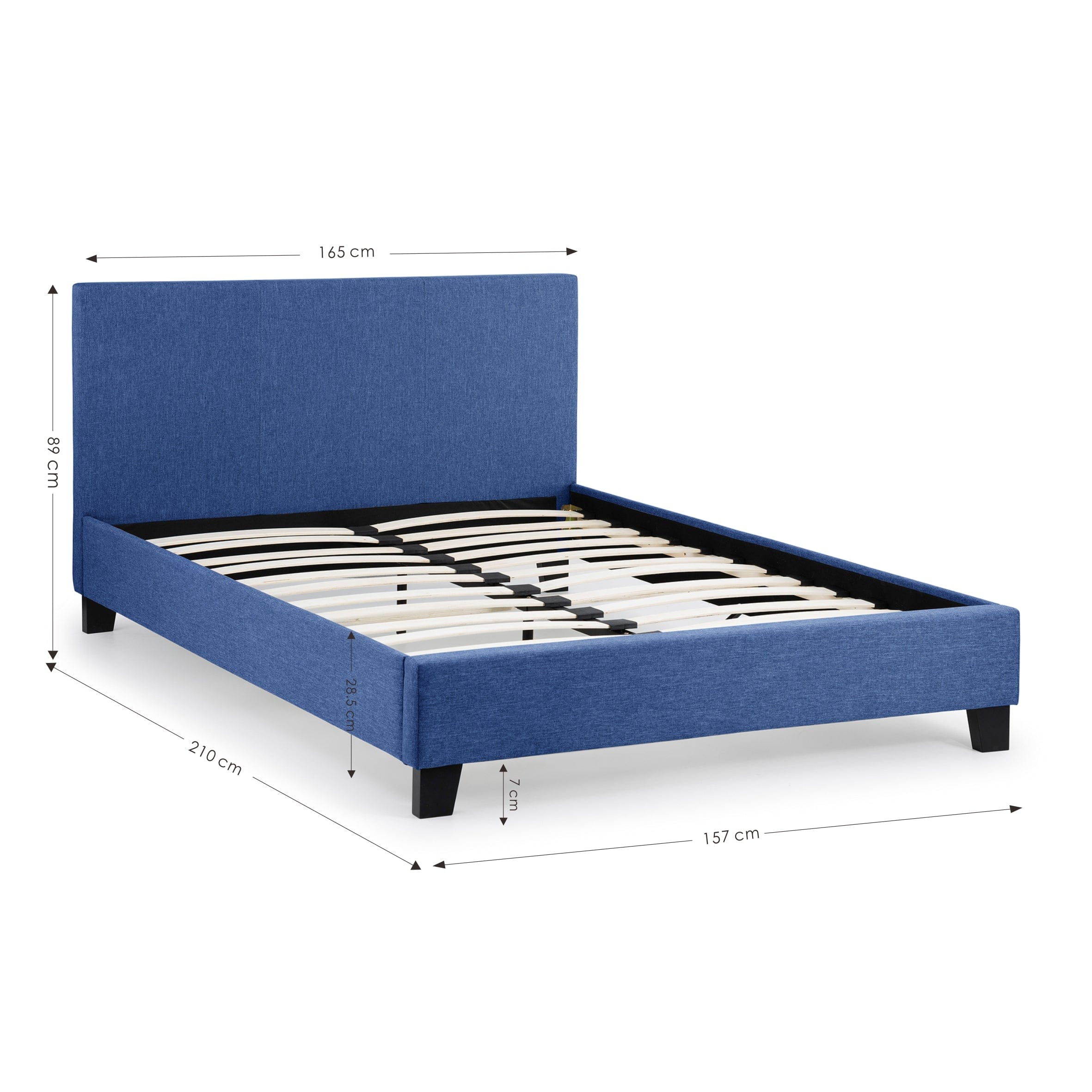 Rialto Linen Bed - Blue – Julian Bowen, view 17