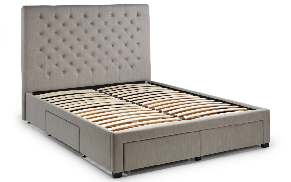 Wilton 4 Drawer Bed - Grey Linen – Julian Bowen