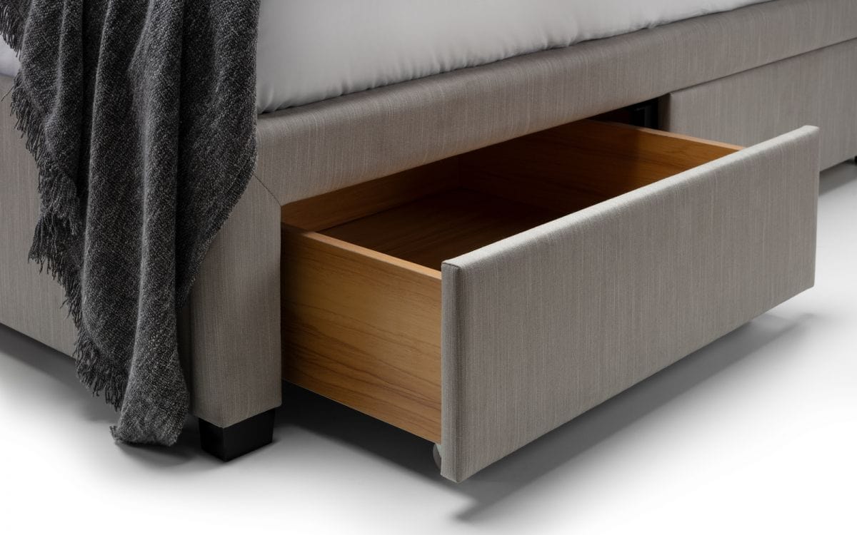 Wilton 4 Drawer Bed - Grey Linen – Julian Bowen, view 4