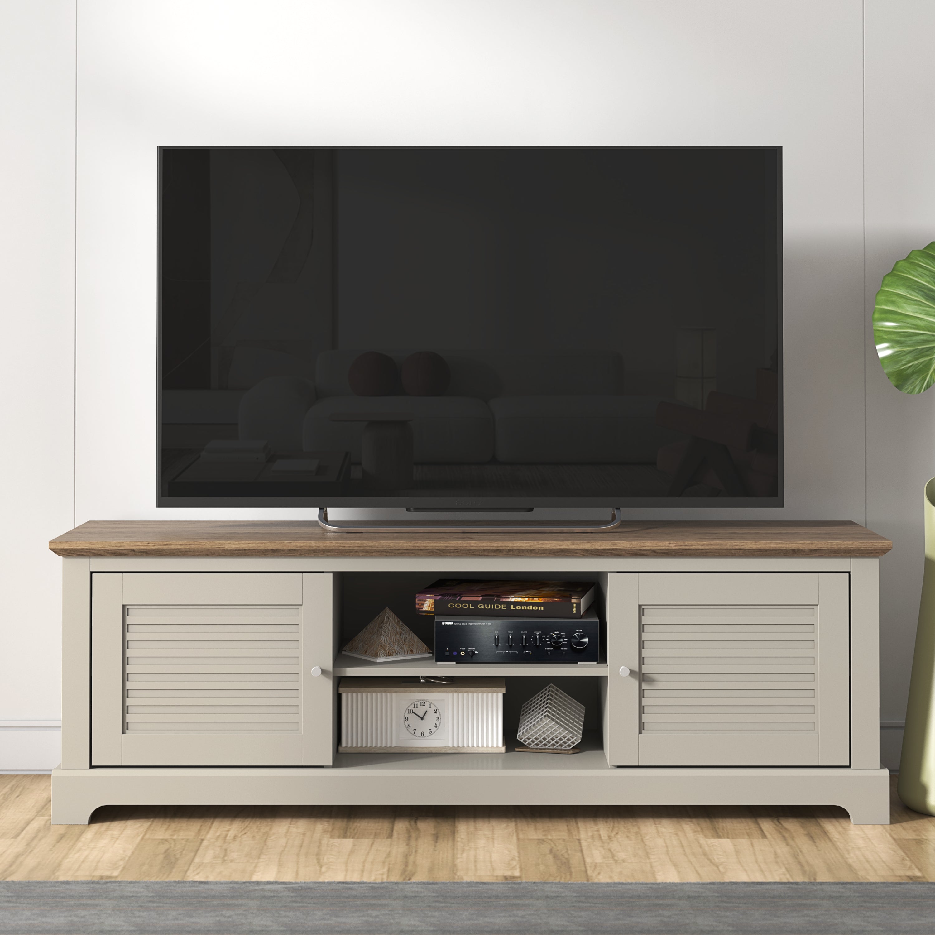 Salcombe TV Unit Light Grey – GFW, view 2