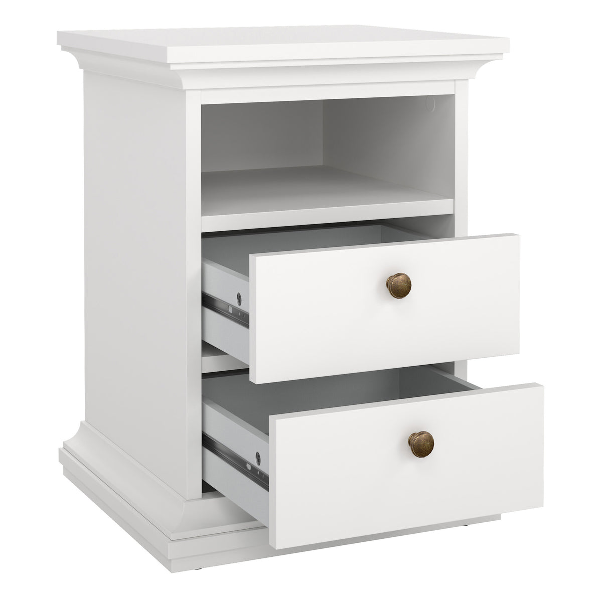 Paris bedroom package with wardrobe, chest and bedside in white, photo 3