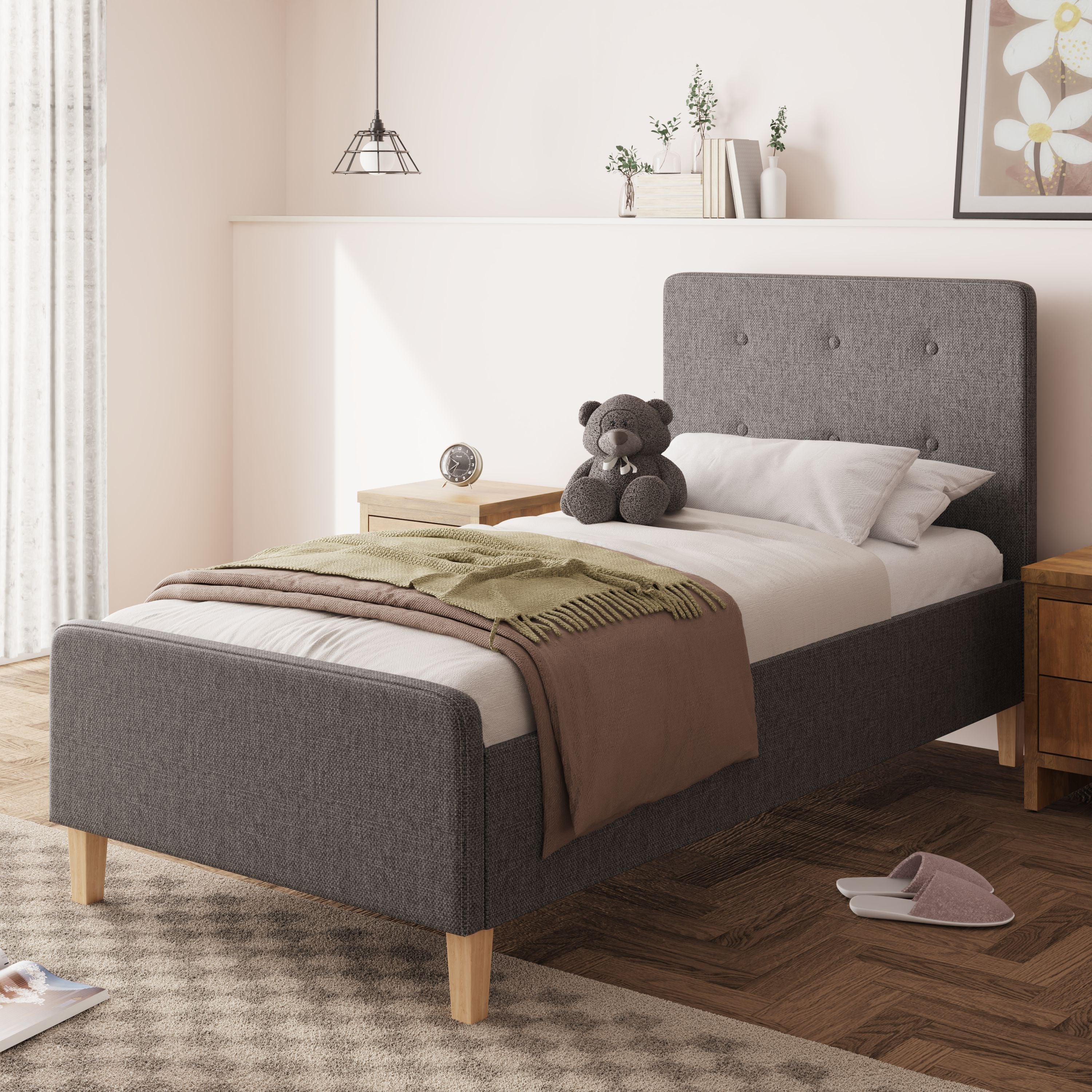 Ashbourne Ottoman Bed Dark Grey – GFW, view 4