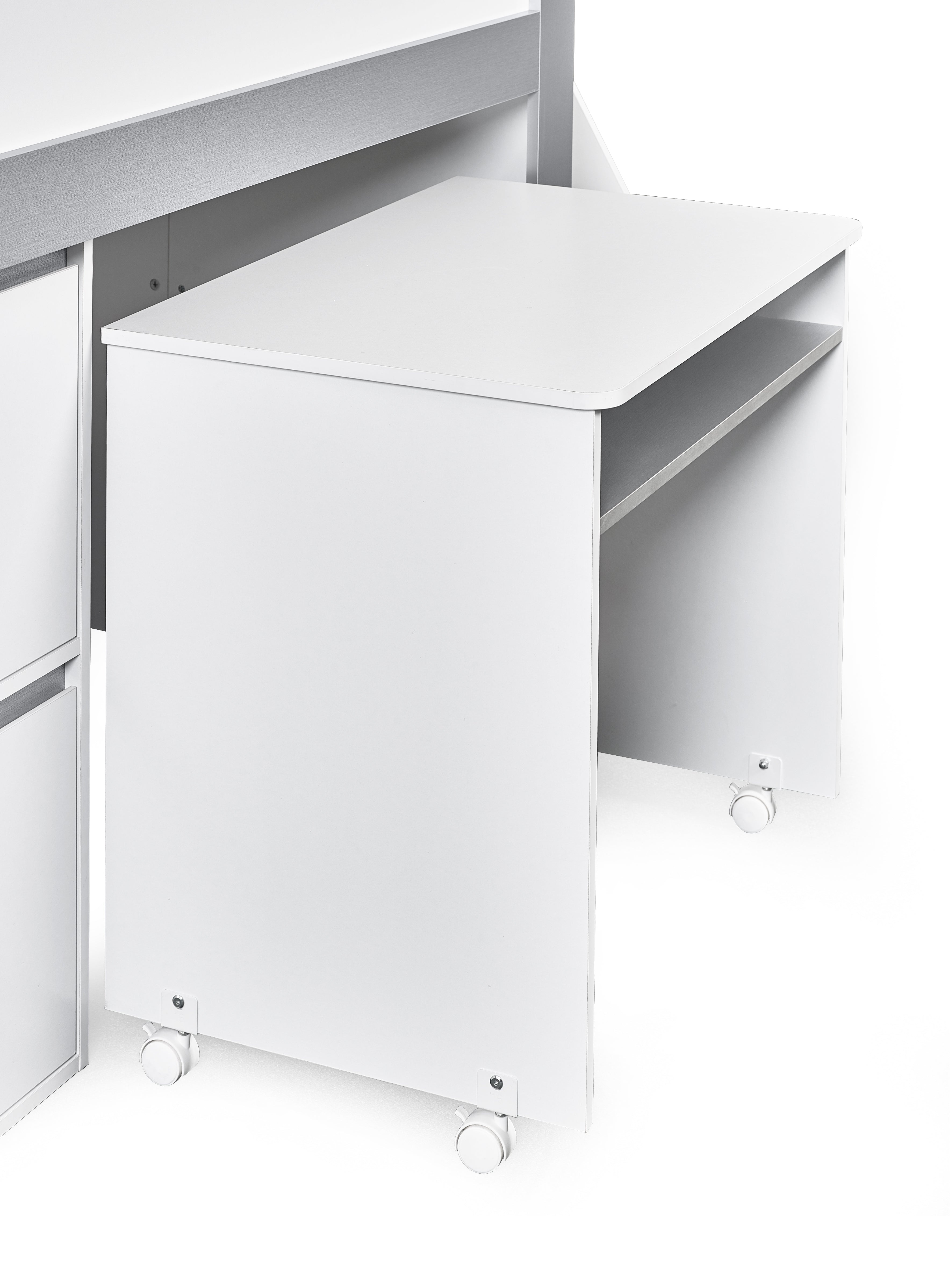 Gaia Midsleeper Bed - White and Silver – Julian Bowen, view 9