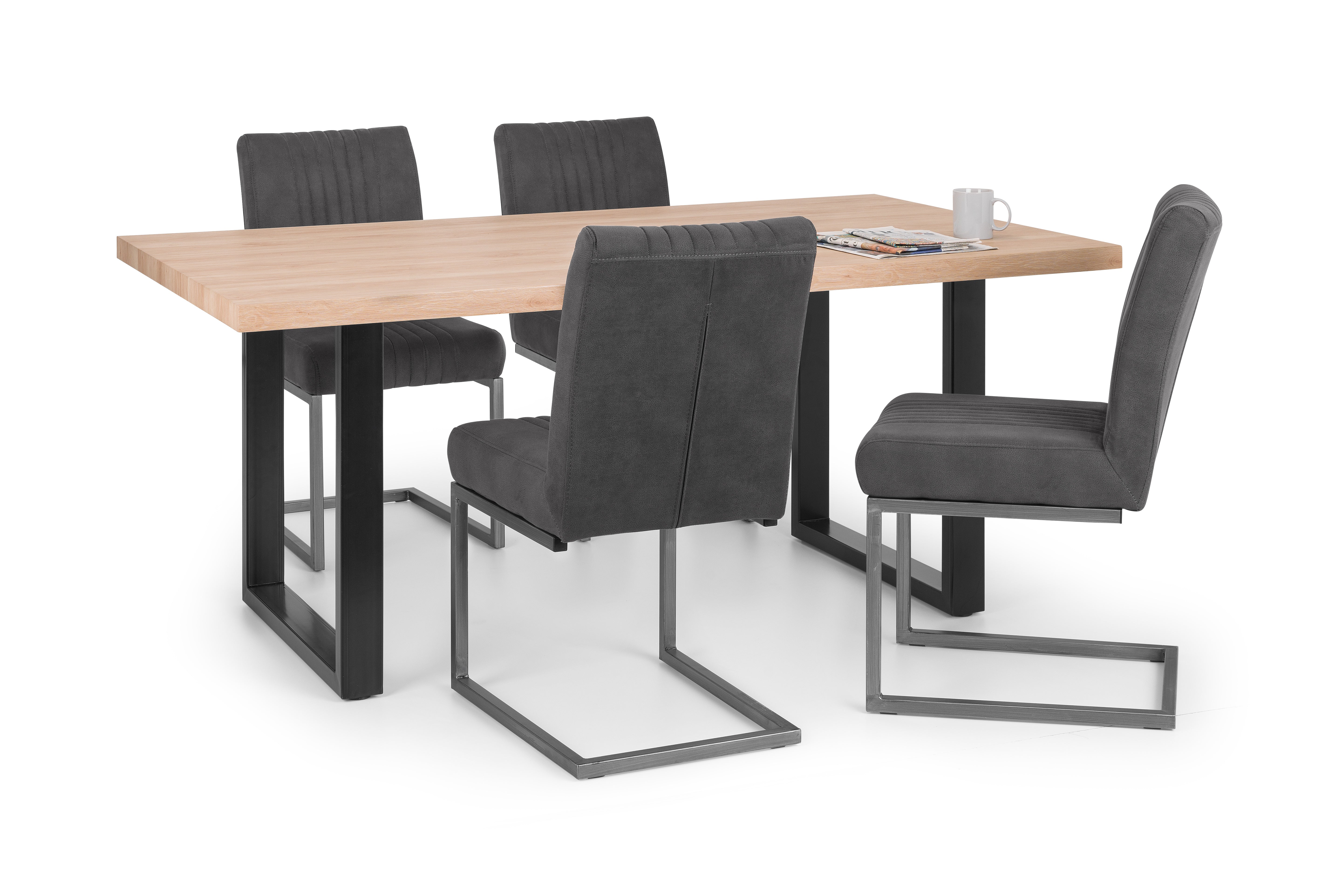 Brooklyn Dining Chairs - Charcoal Grey (Set Of 2) – Julian Bowen, view 5