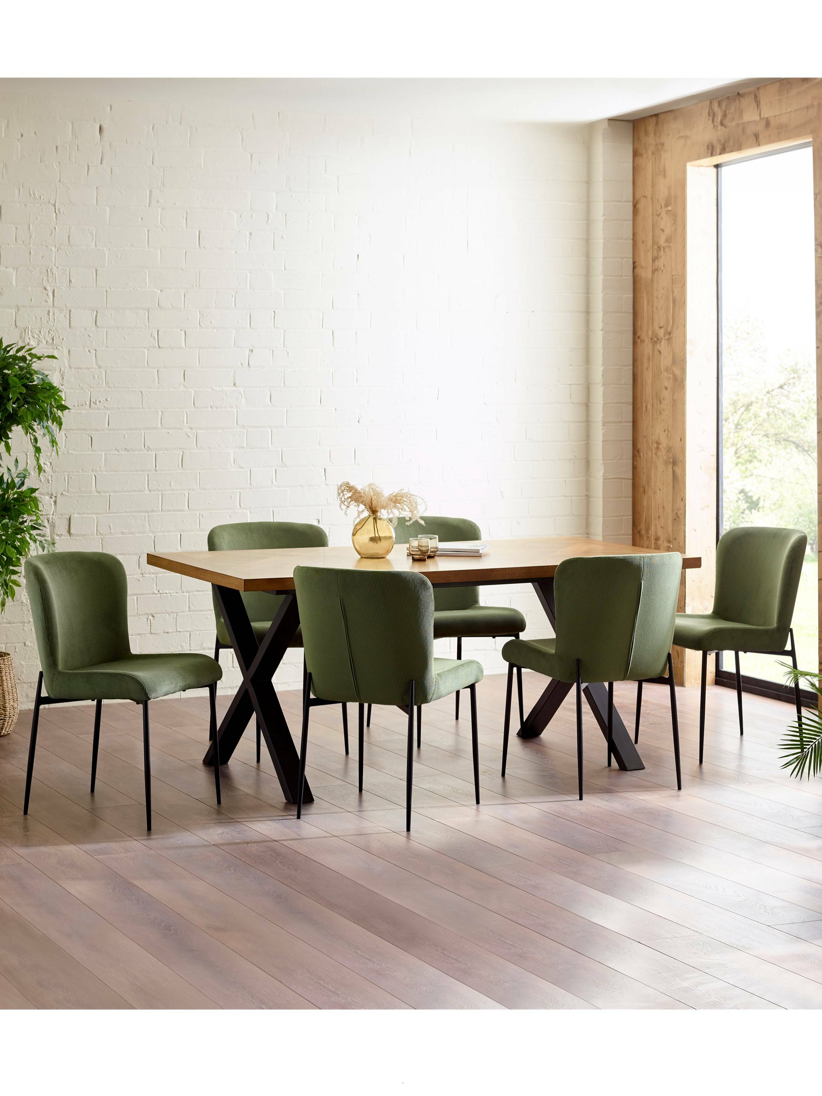 Leonie Dining Chairs - Green (Set of 2) – Julian Bowen, view 12