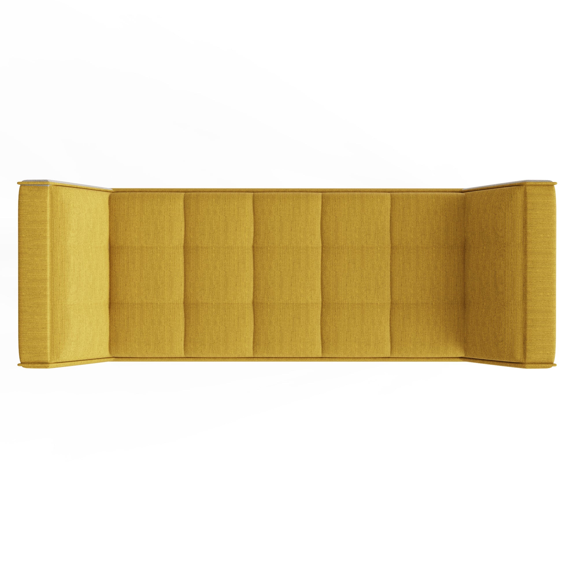 Milan Upholstered Bench Mustard – GFW, view 7