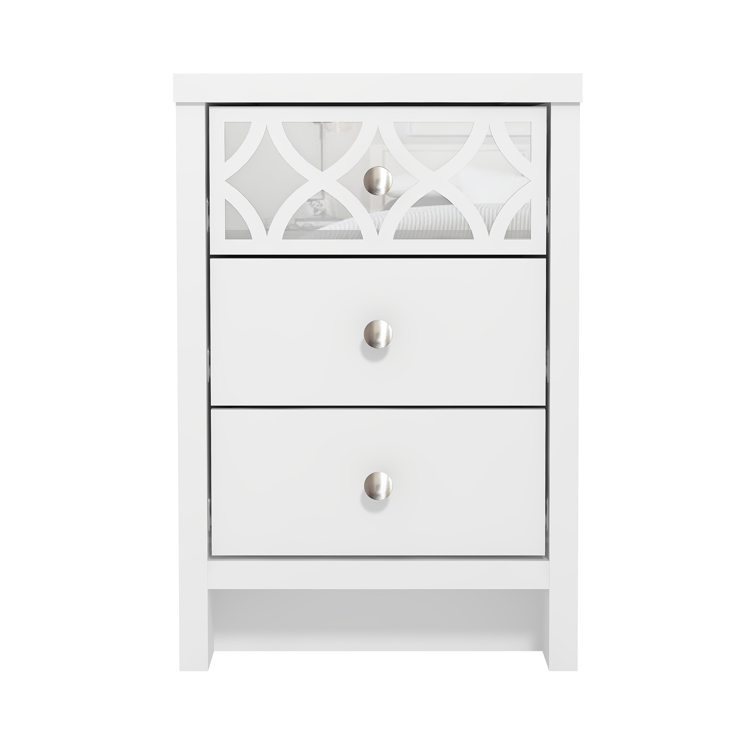 Arianna 3 Drawer Bedside Table – White