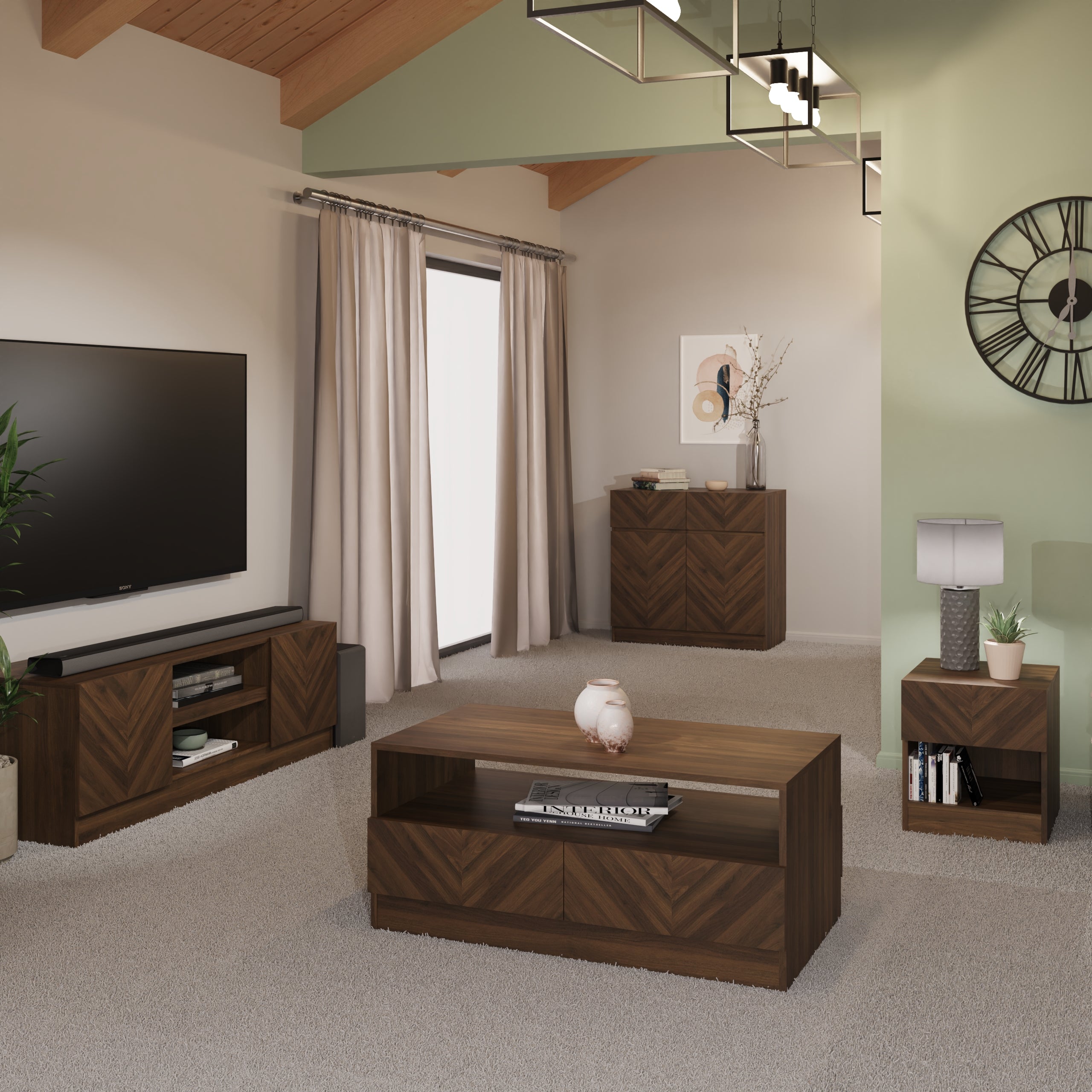 Catania Compact Sideboard – Royal Walnut