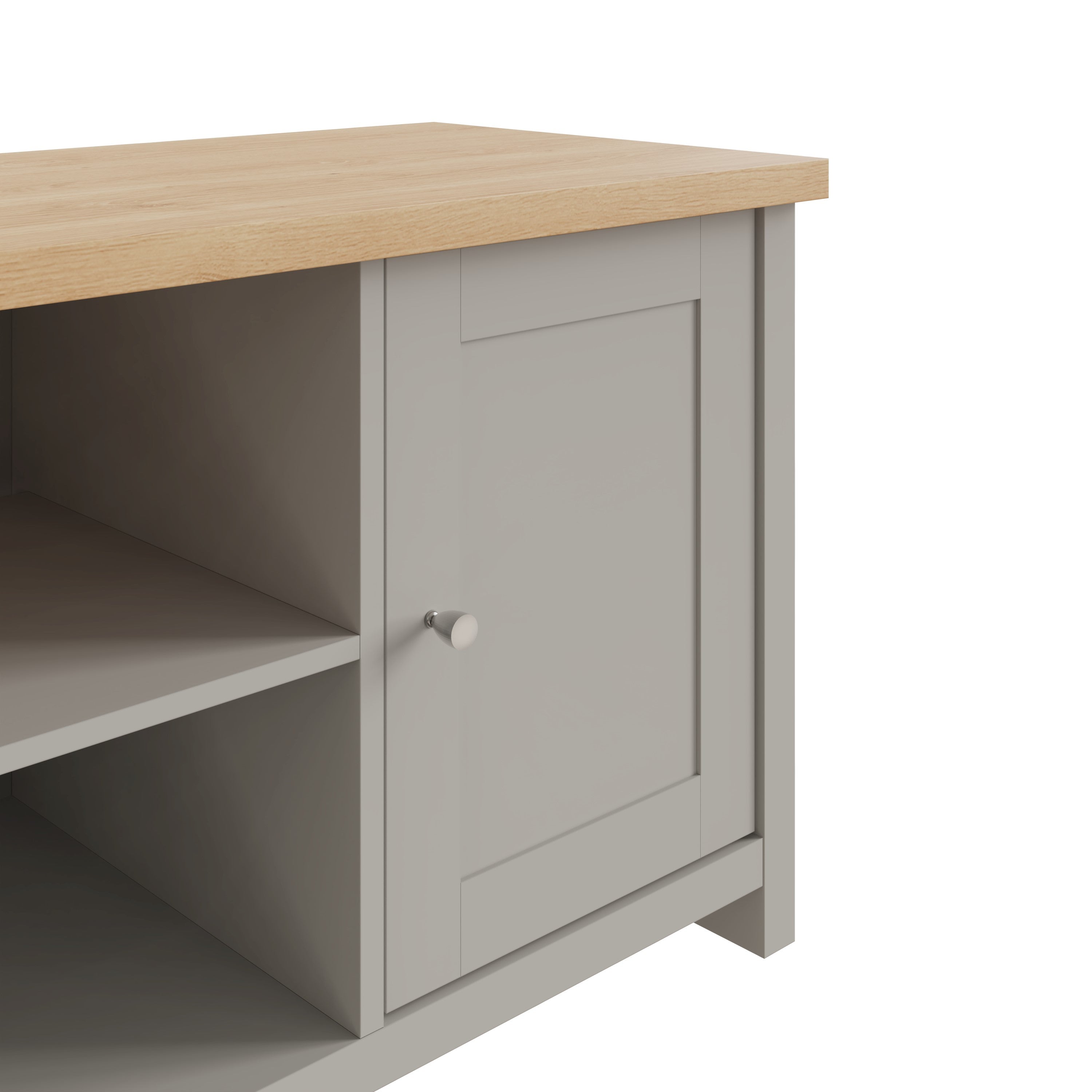 Lancaster Large TV Cabinet Grey – GFW, view 3
