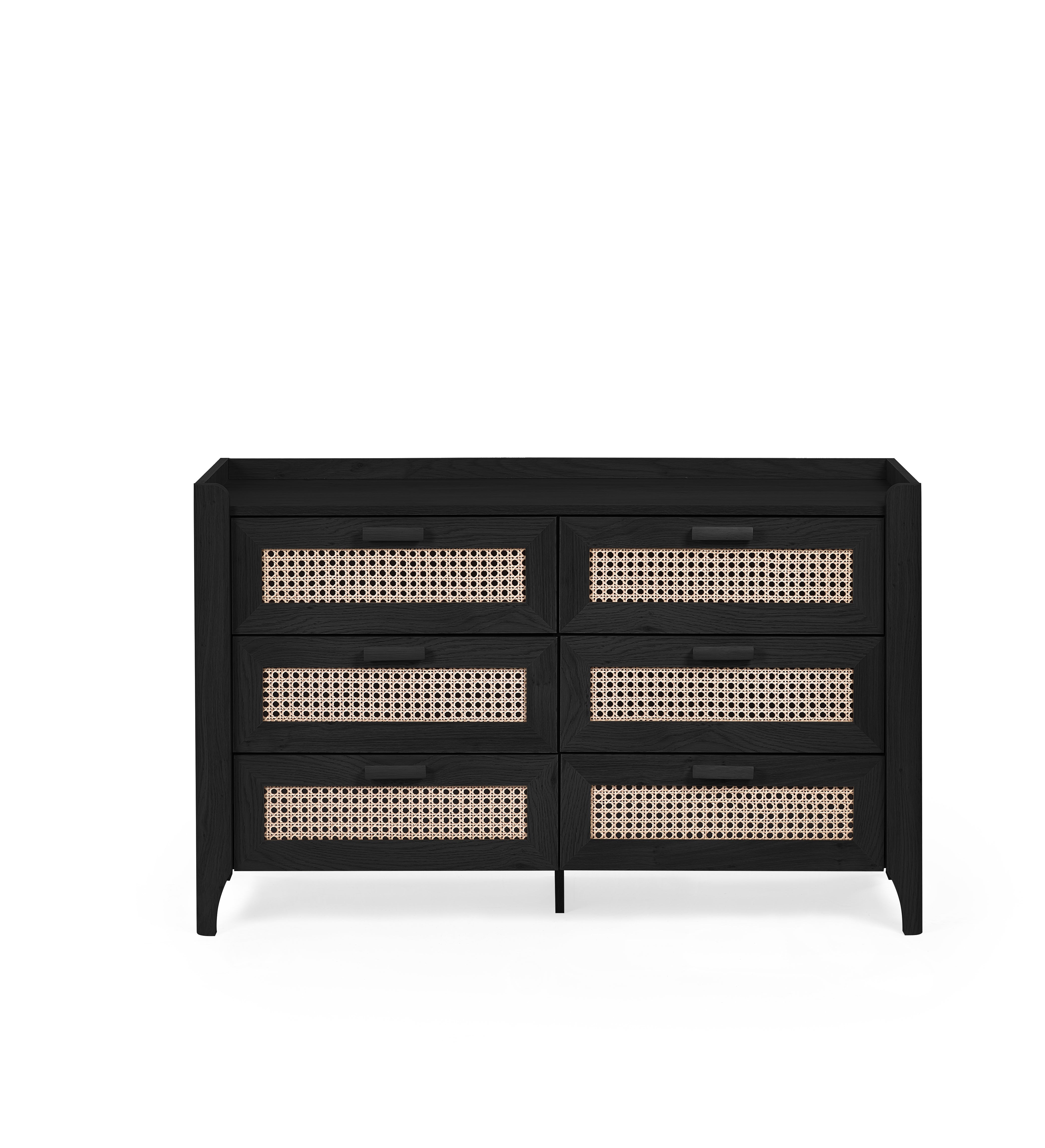 Sydney 6 Drawer Wide Chest - Black Ash – Julian Bowen, view 4