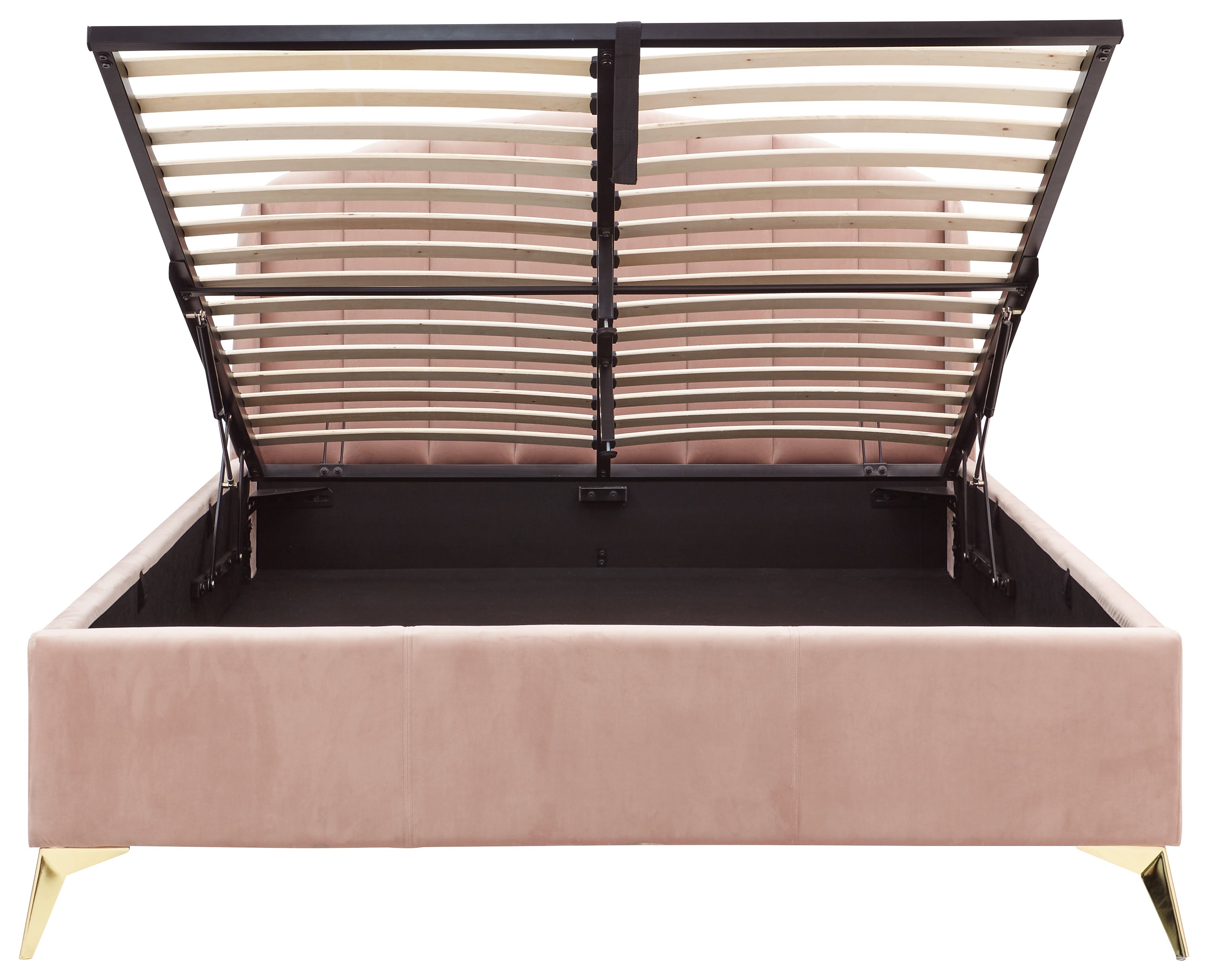 Pettine End Lift Ottoman Bed - Pink & Gold – GFW, view 12