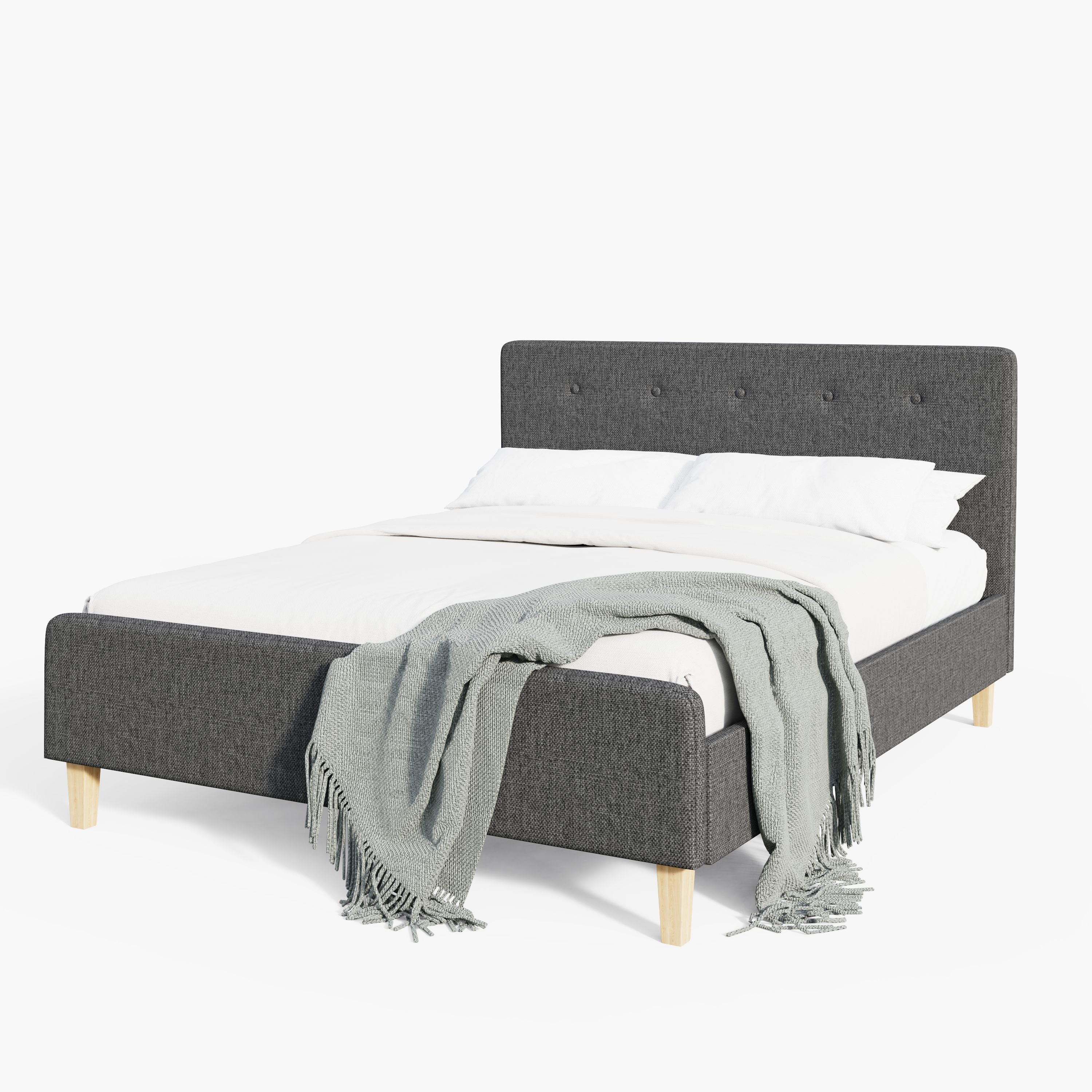 Ashbourne Fabric Upholstered Bed Grey – GFW, view 33