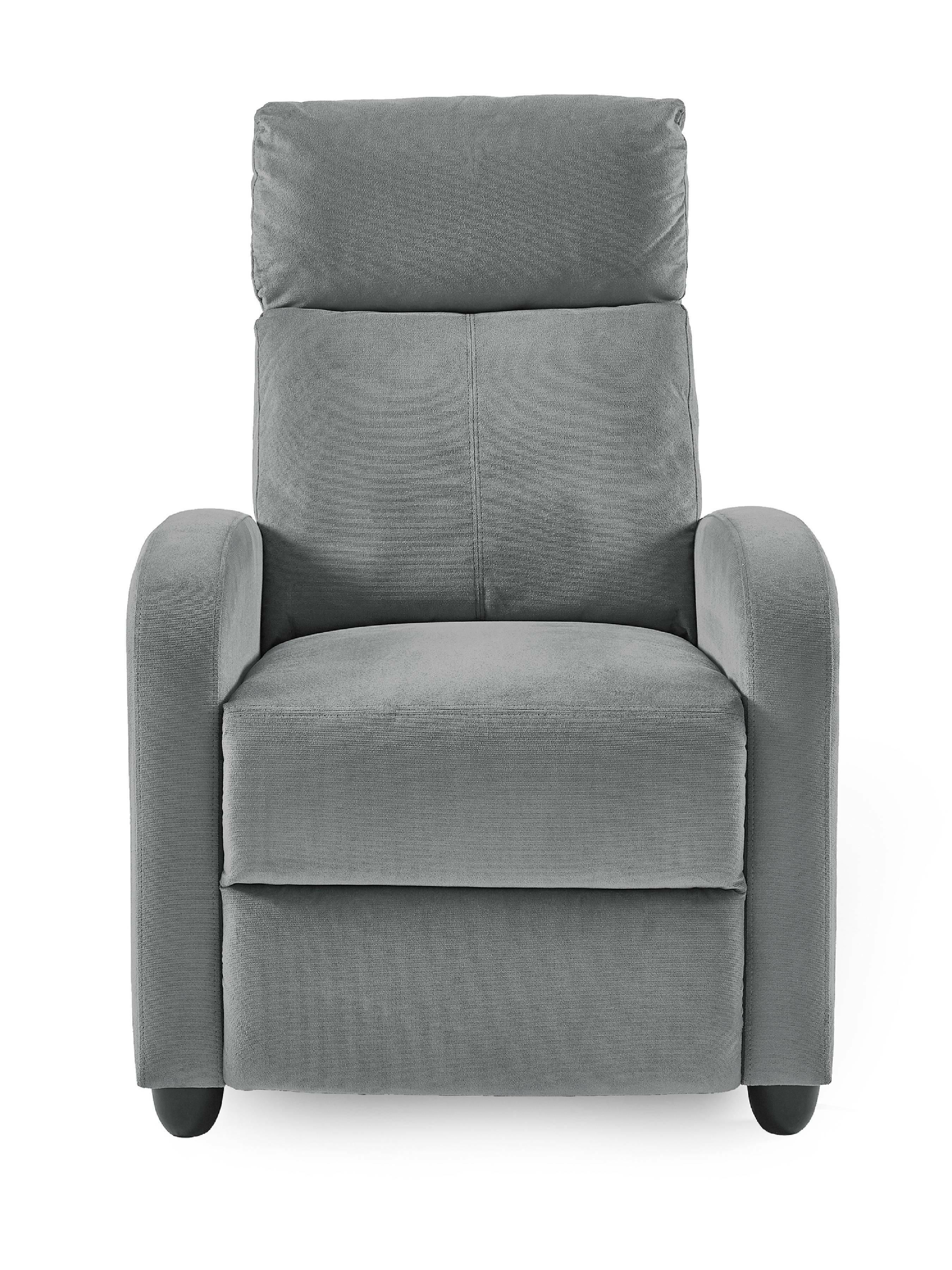 Vivo Grey Chenille Reclining Arm Chair – Julian Bowen, view 5