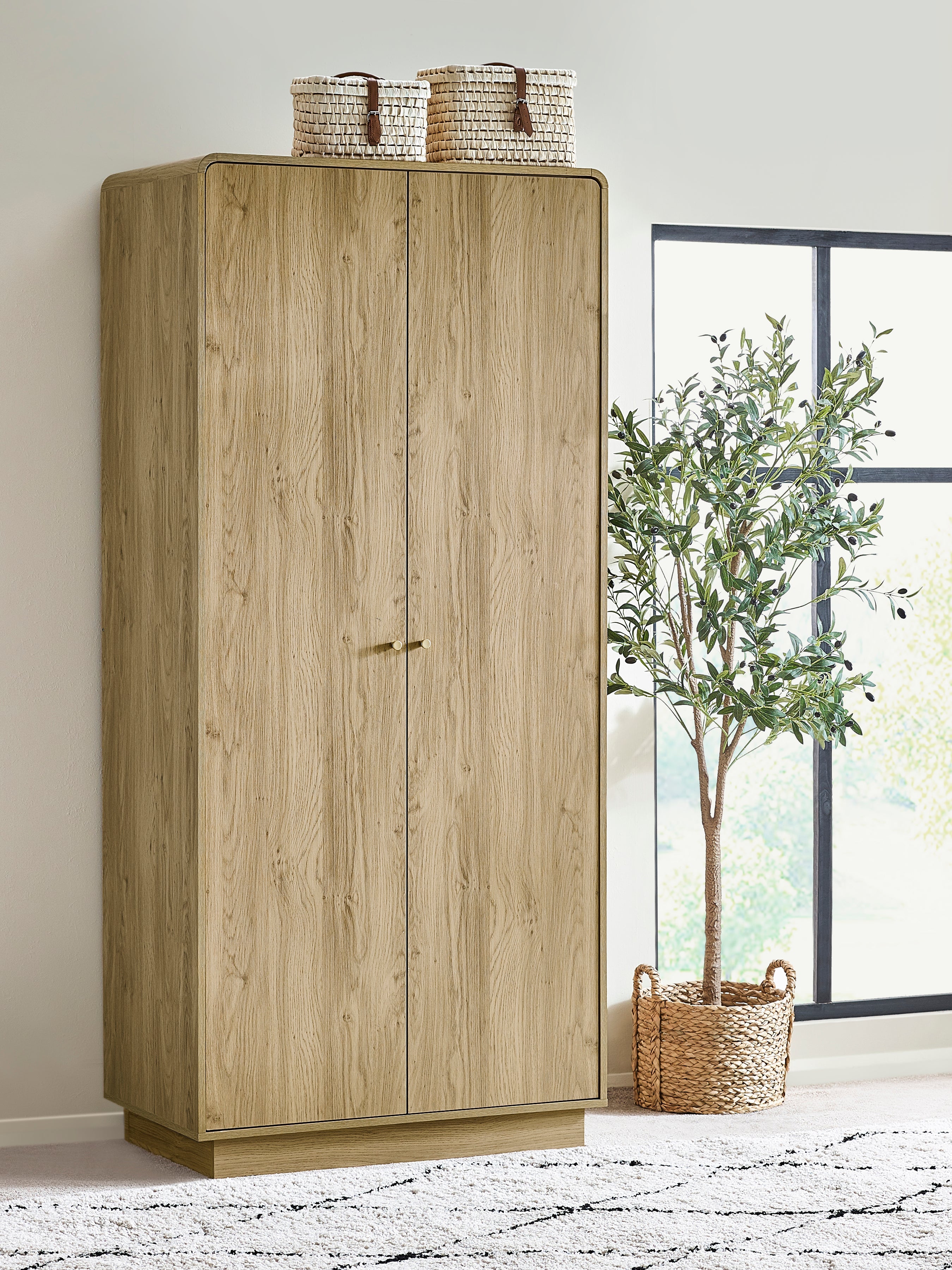 Ingrid 2 Door Wardrobe Oak – Julian Bowen, view 2