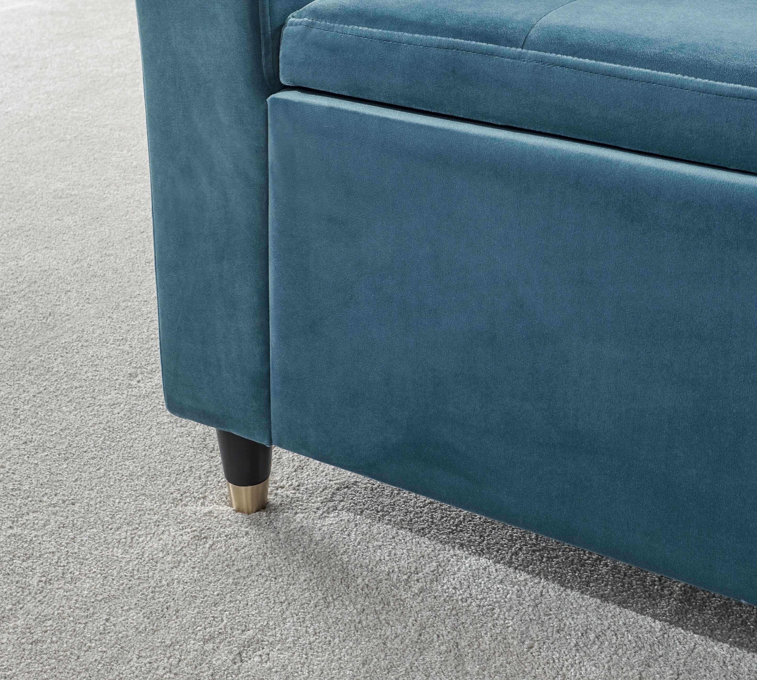 Genoa Window Seat Teal Fabric – GFW, view 4