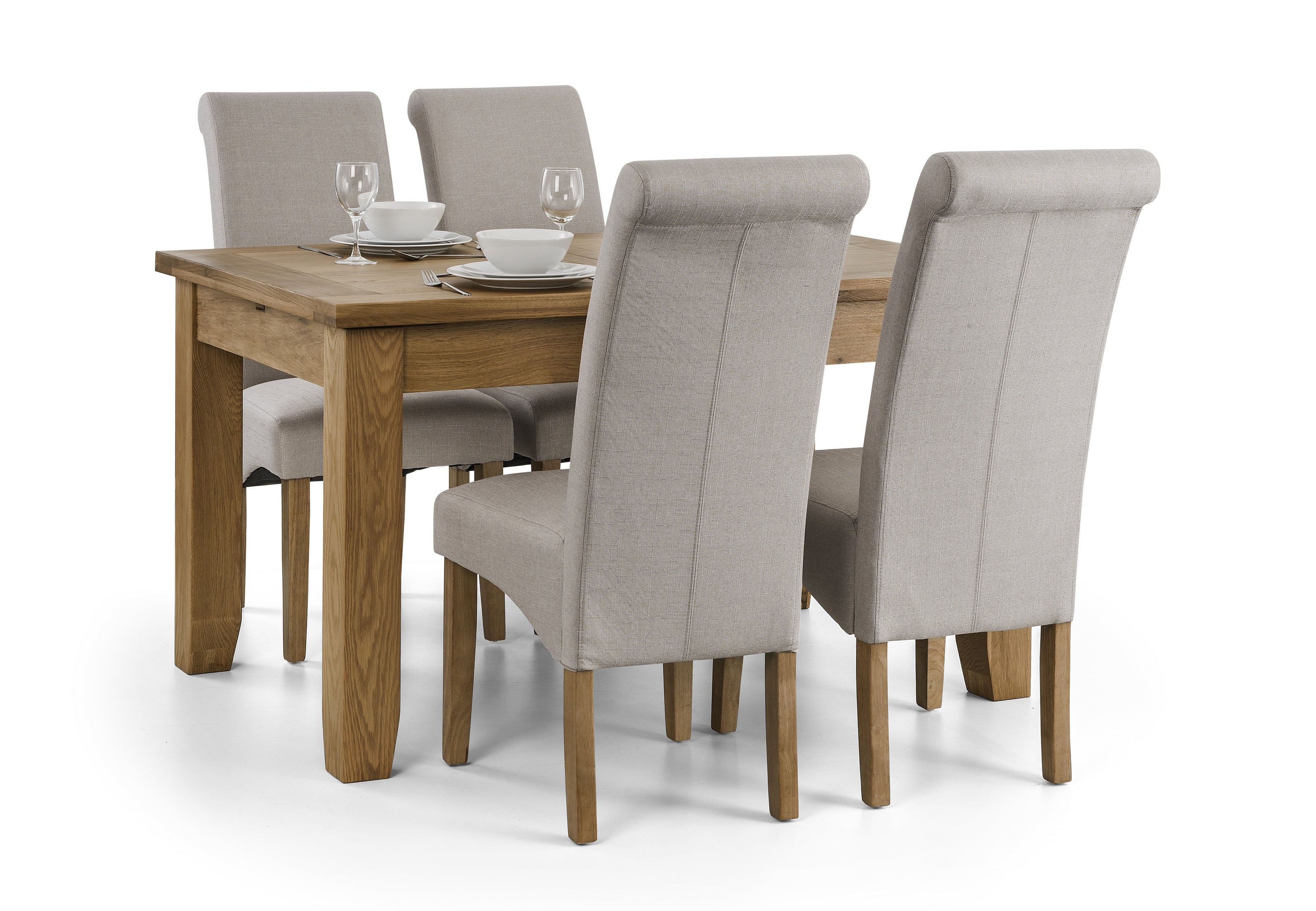 Rio Scrollback Fabric Chairs (Set Of 2) – Julian Bowen, view 3