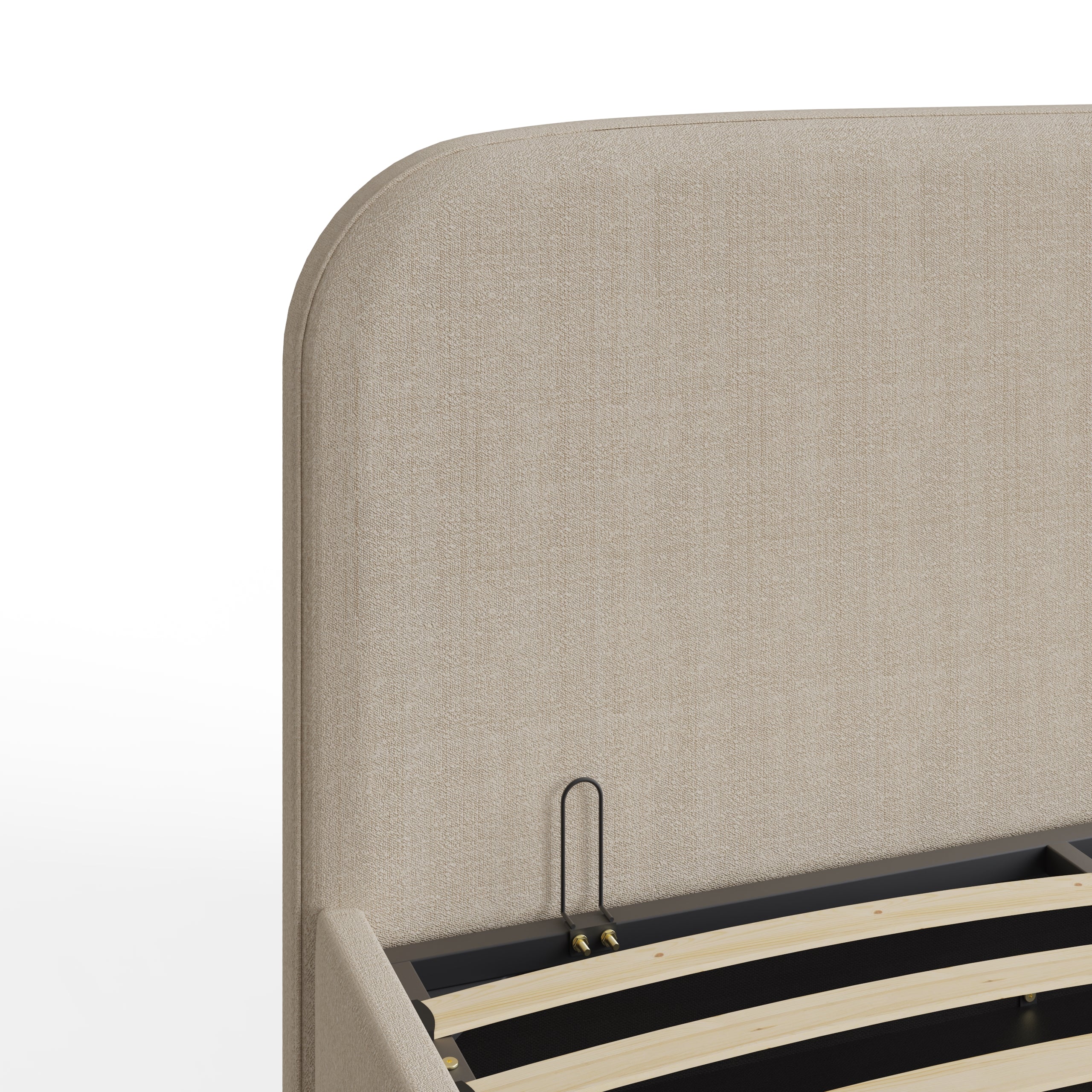 Florence Boucle Ottoman Bed Natural Stone – GFW, view 18