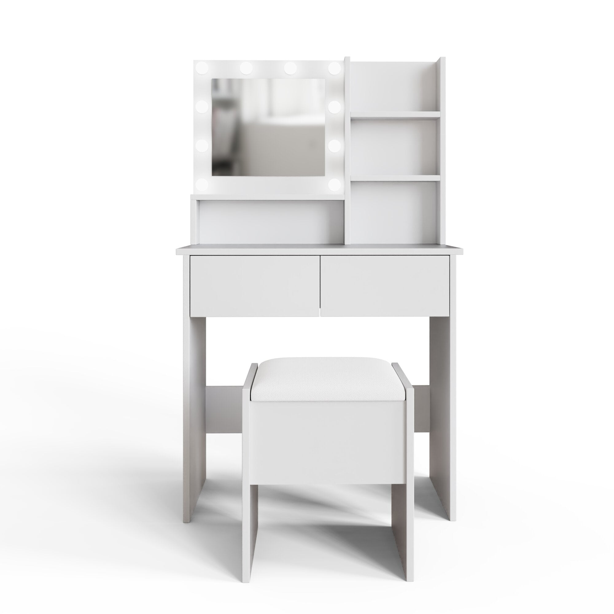 Eva Dressing Table With Stool White – GFW, view 13