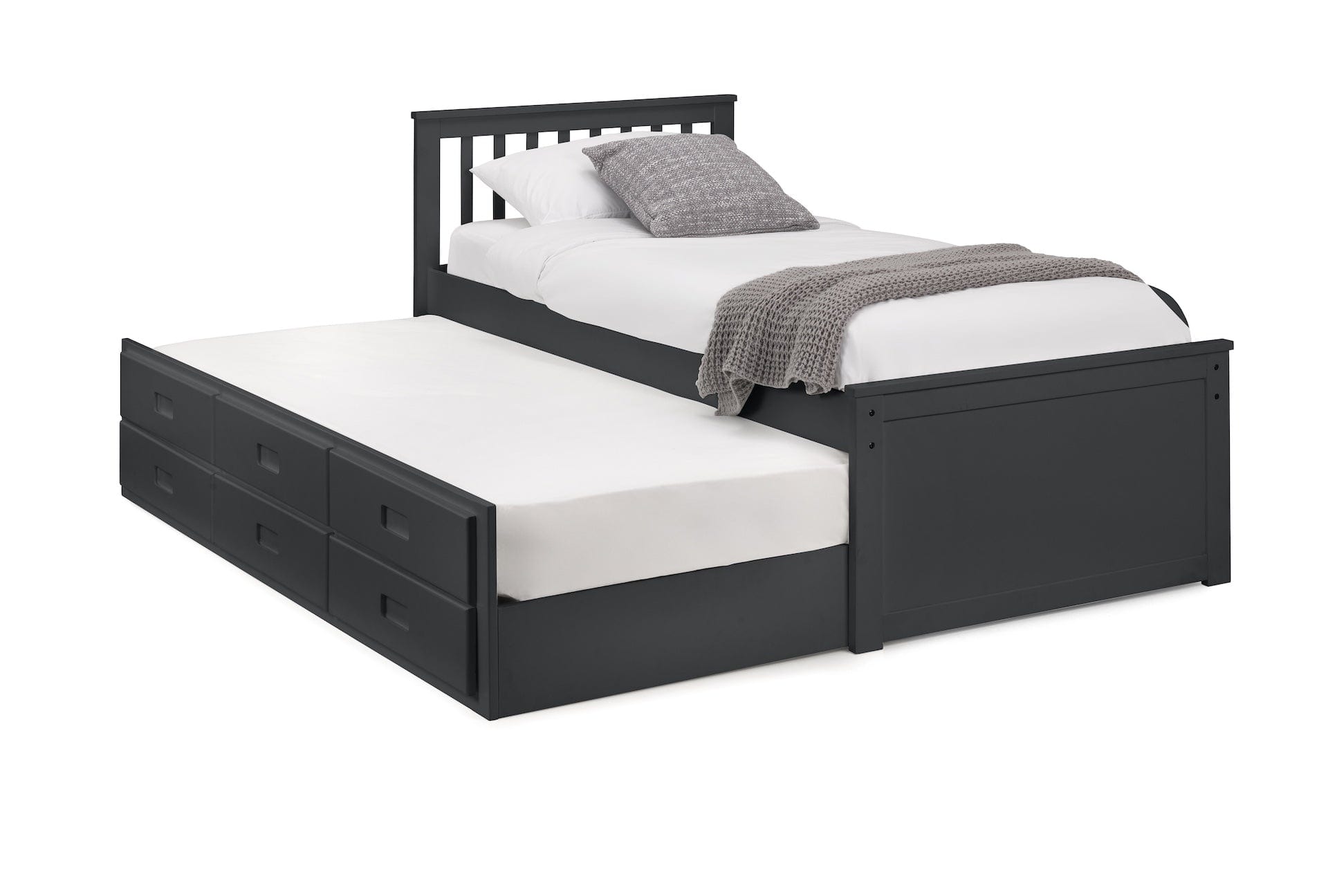 Maisie Bed With Underbed And Drawers - Anthracite – Julian Bowen, view 2