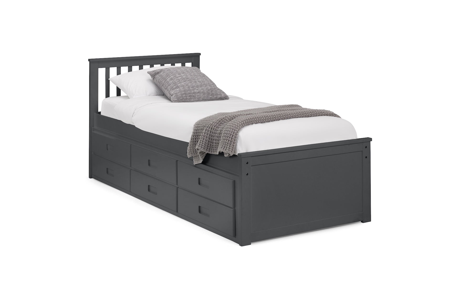Maisie Bed With Underbed And Drawers - Anthracite – Julian Bowen, view 5