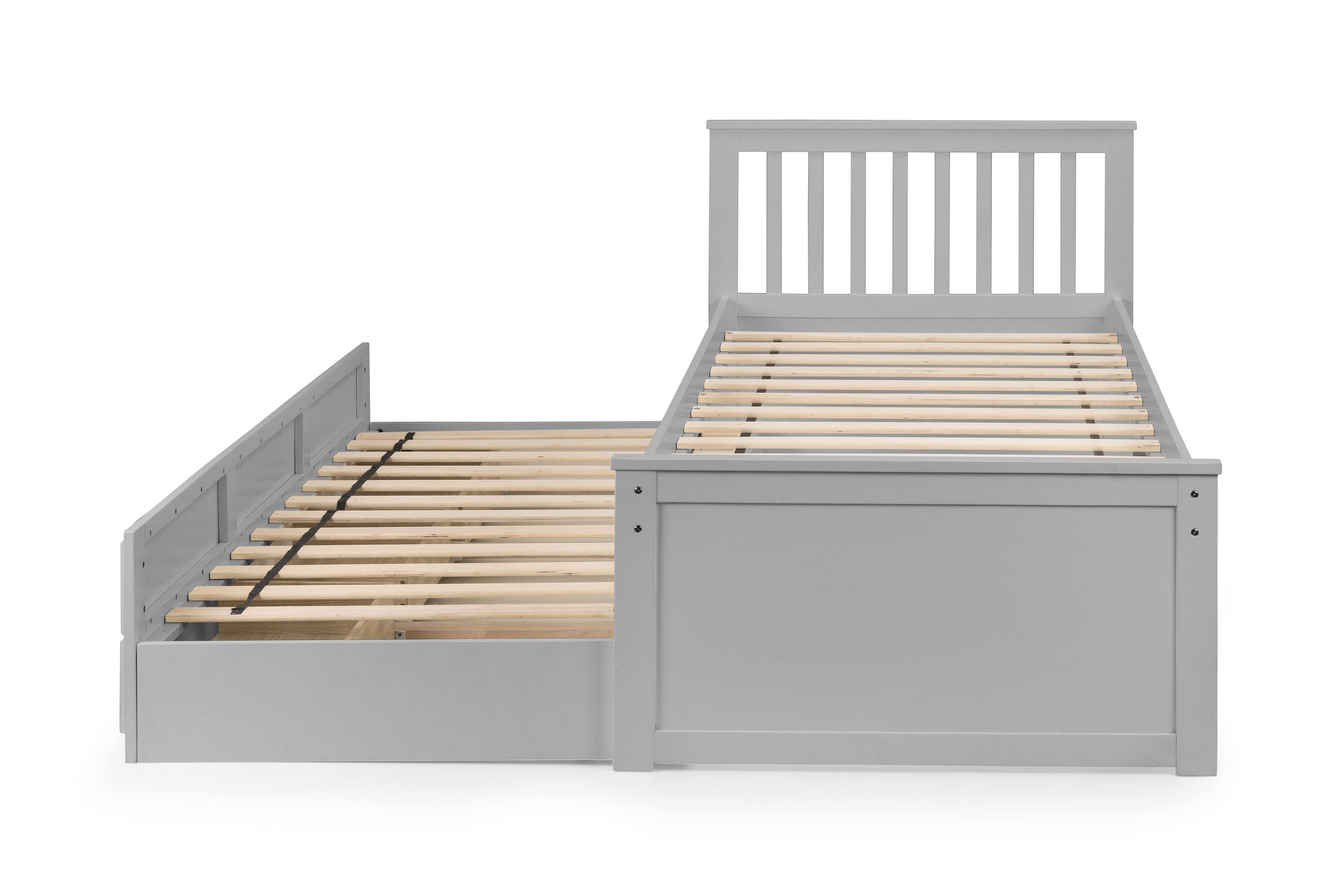 Maisie Bed With Underbed And Drawers - Light Grey – Julian Bowen, view 4