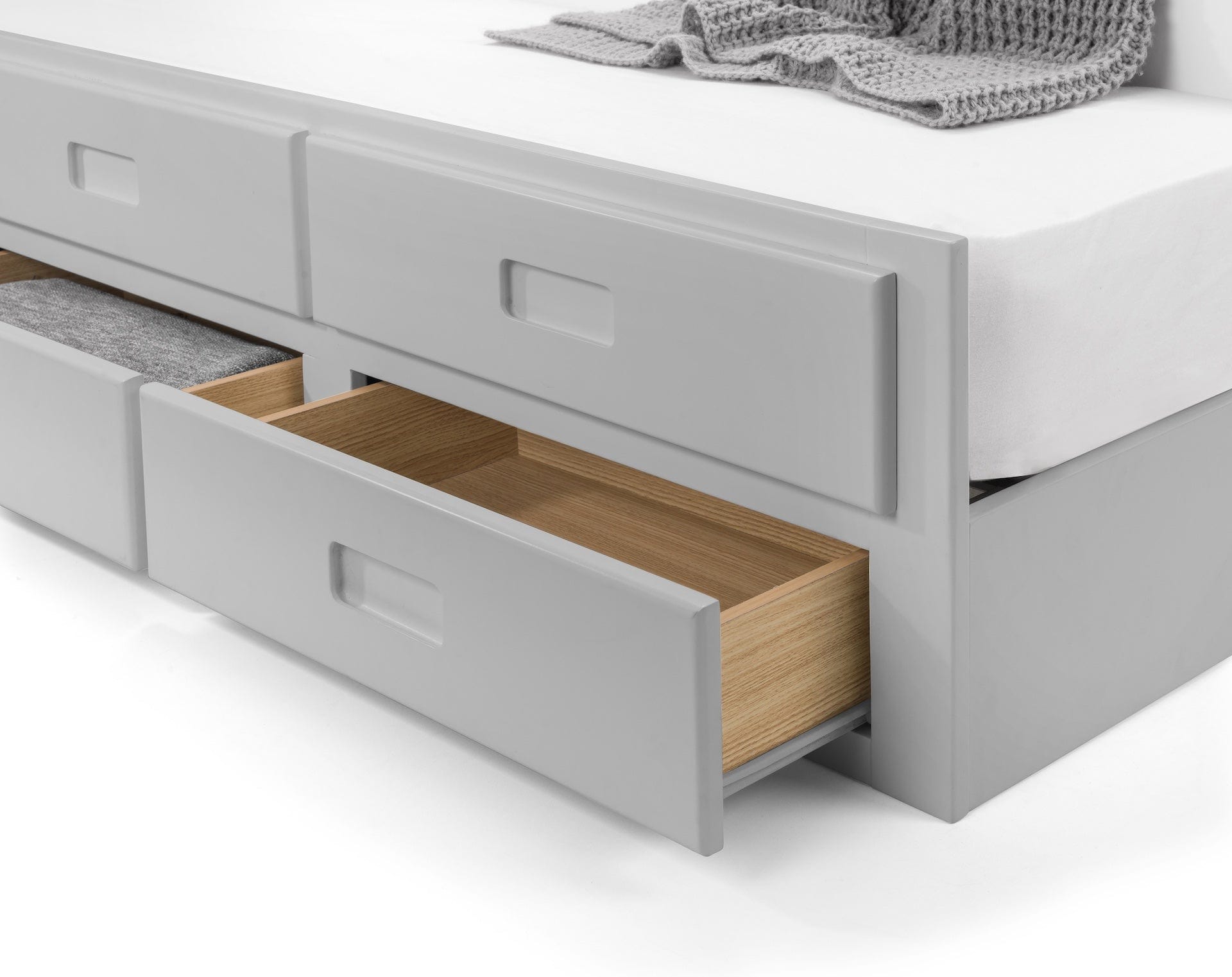Maisie Bed With Underbed And Drawers - Light Grey – Julian Bowen, view 12