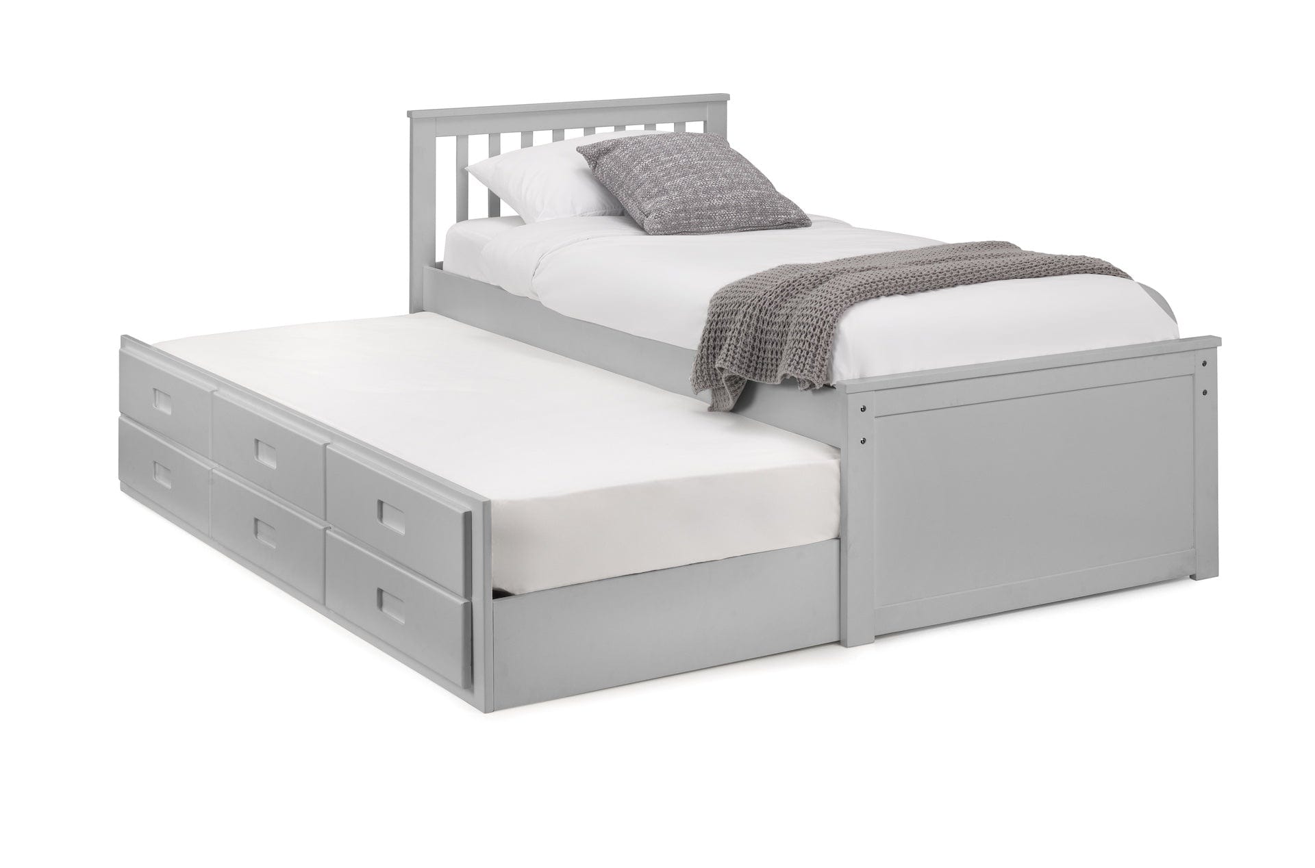 Maisie Bed With Underbed And Drawers - Light Grey – Julian Bowen, view 8