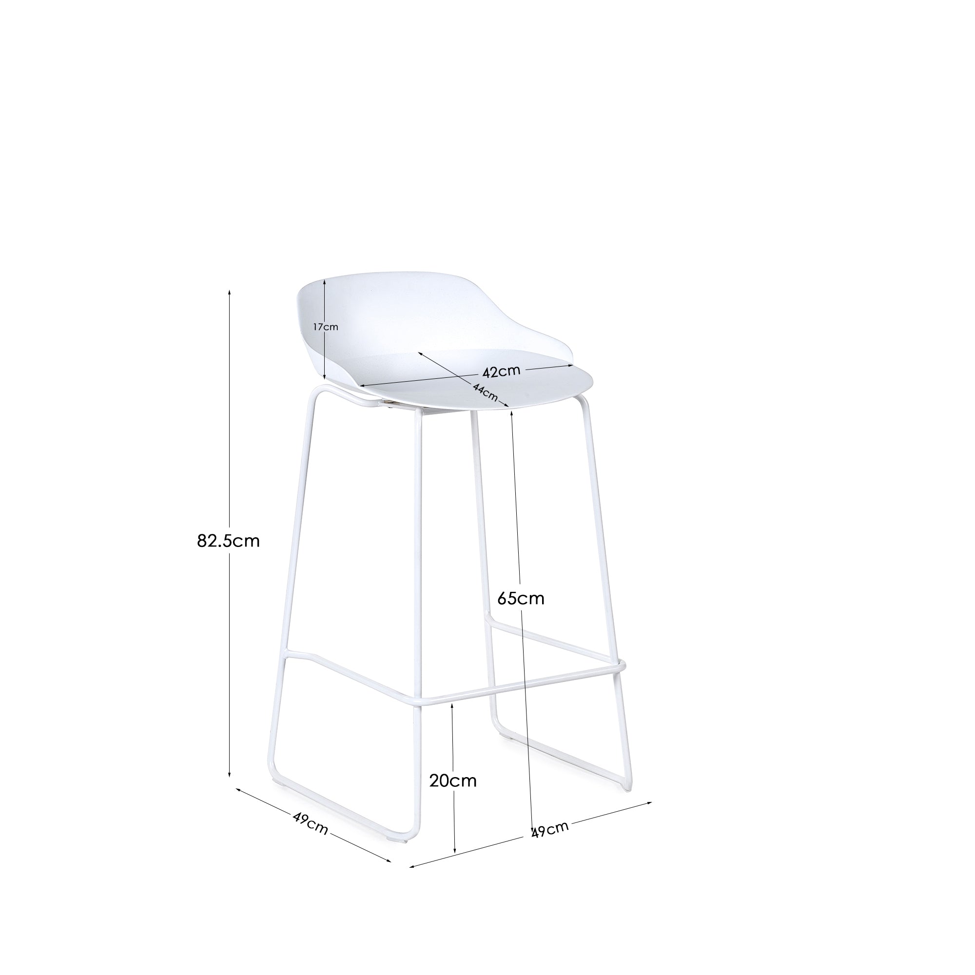 Rocco Stools - White (Set of 2) – Julian Bowen, view 6
