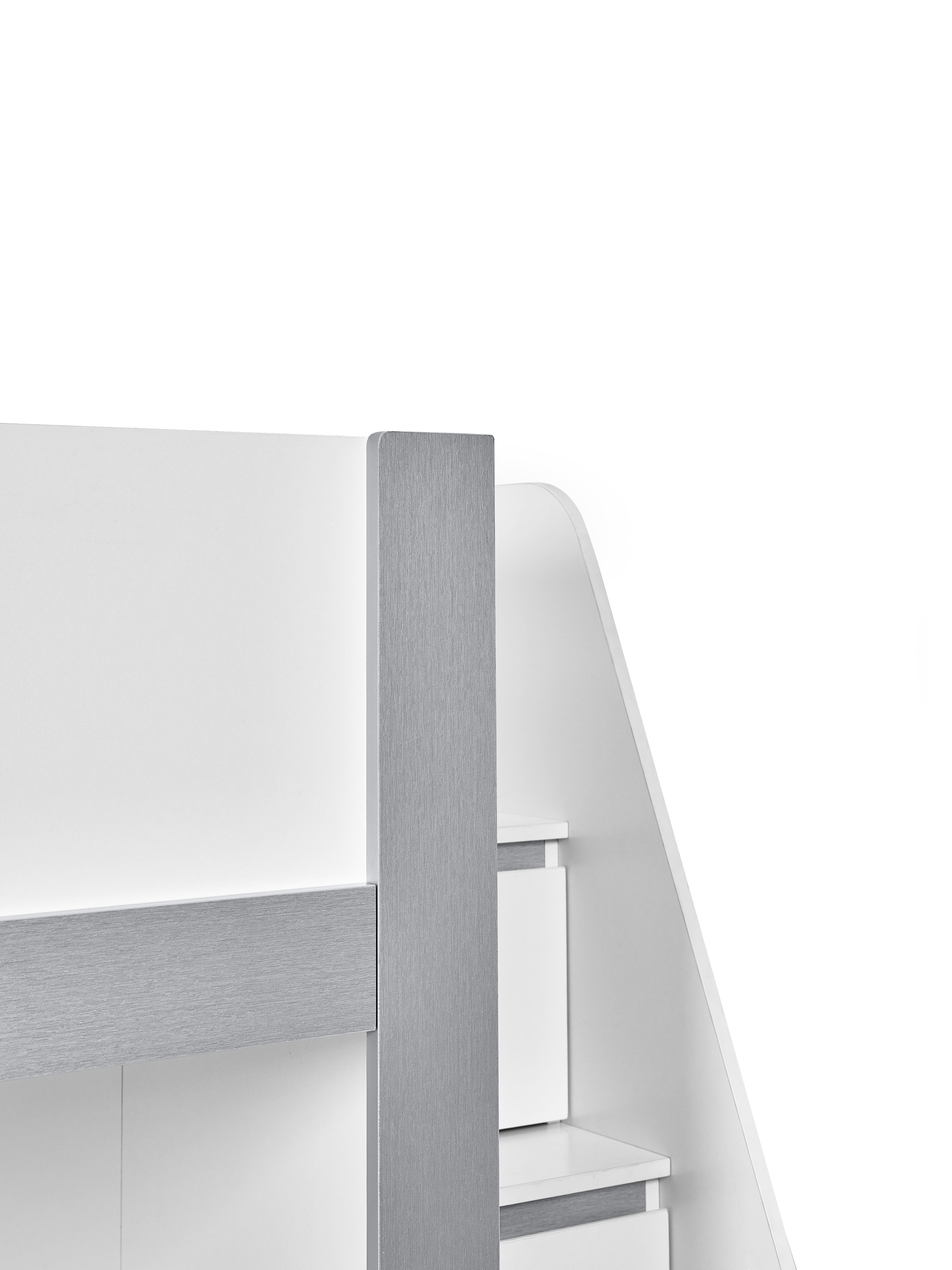 Gaia Bunk Bed - White and Silver – Julian Bowen, view 8