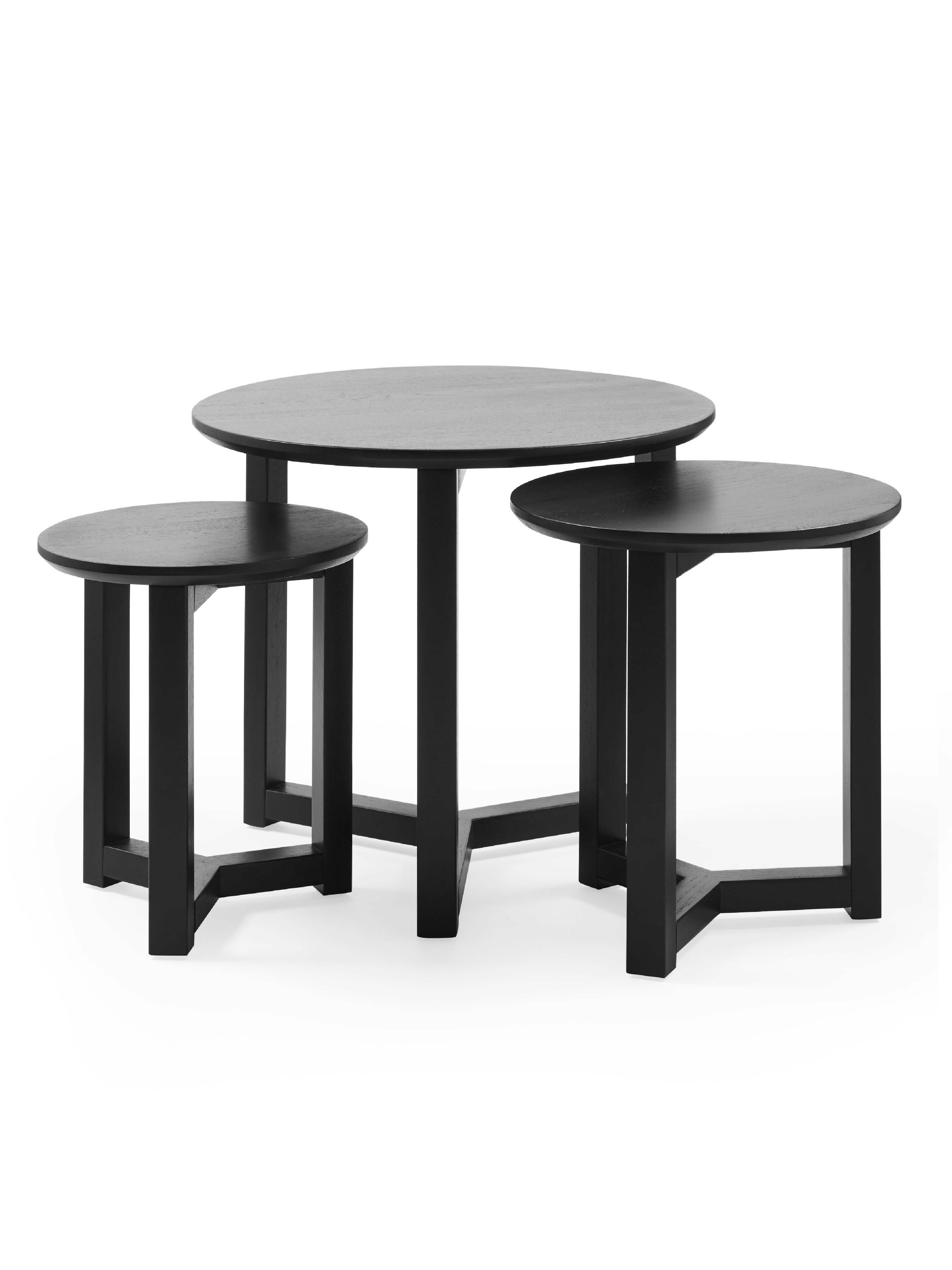 Nidri Black Nest Of 3 Tables – Julian Bowen, view 3