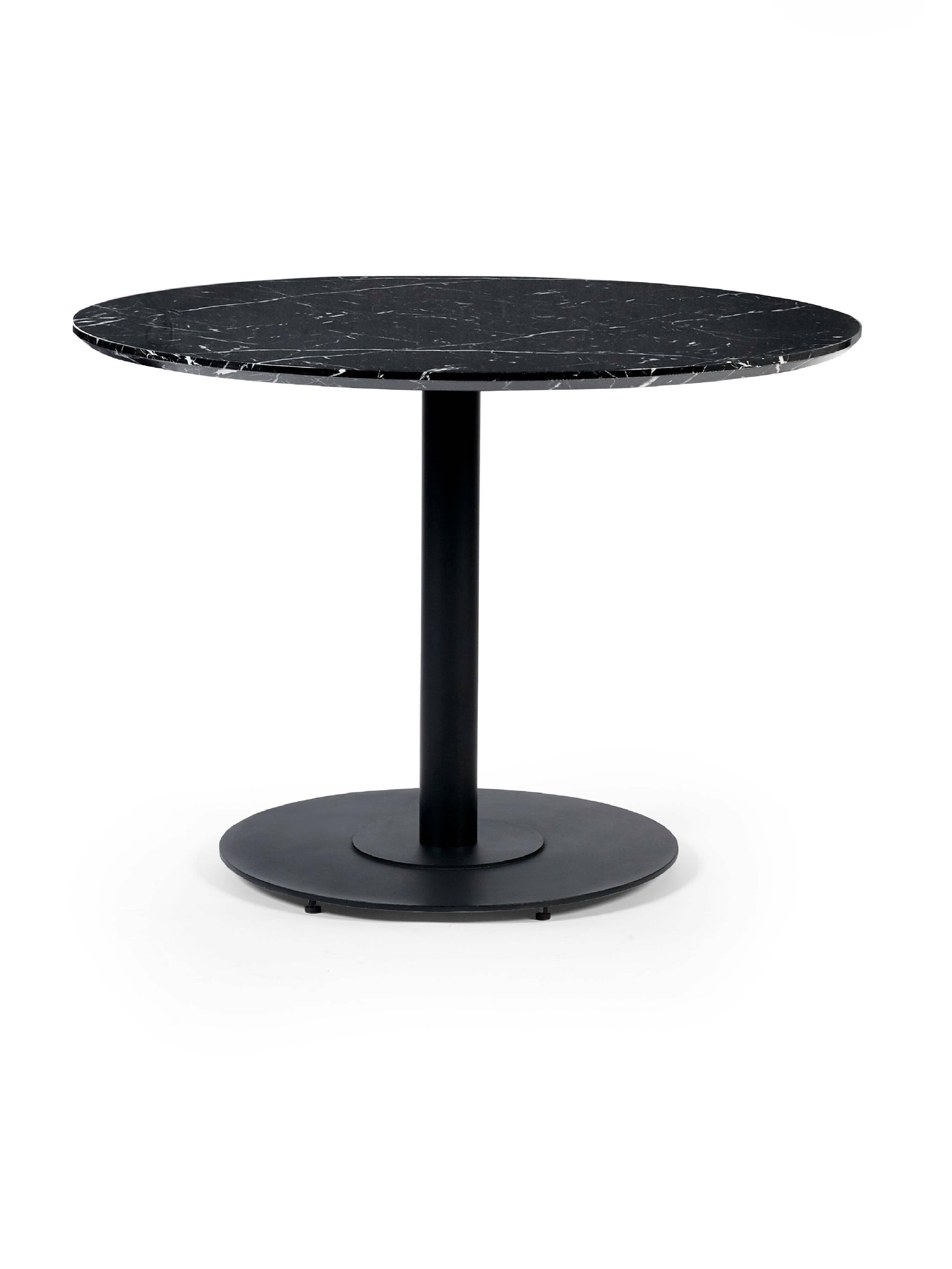 Luca 80cm Round Dining Table Black – Julian Bowen