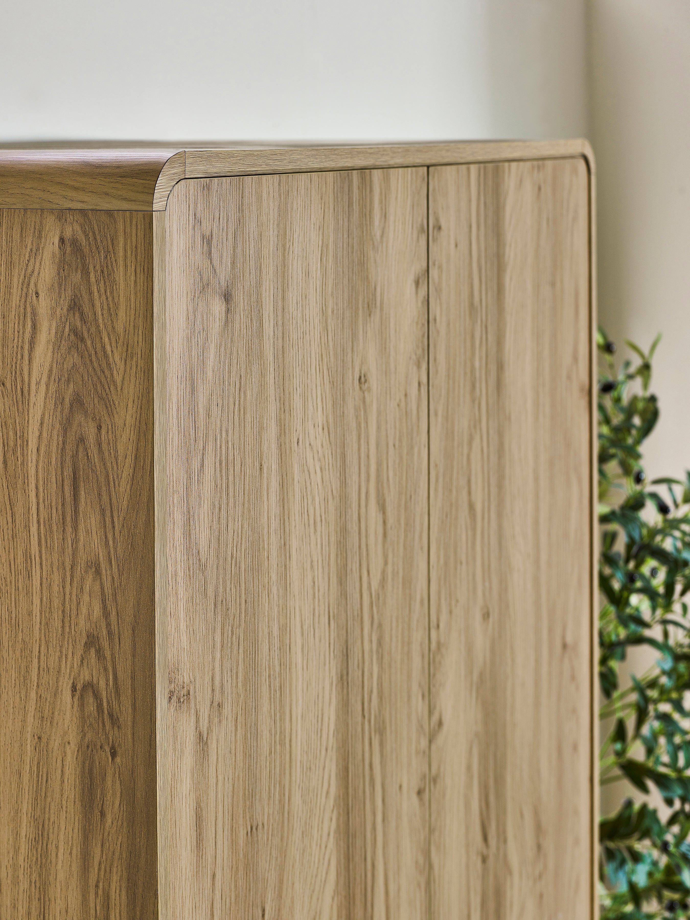 Ingrid 2 Door Wardrobe Oak – Julian Bowen, view 8