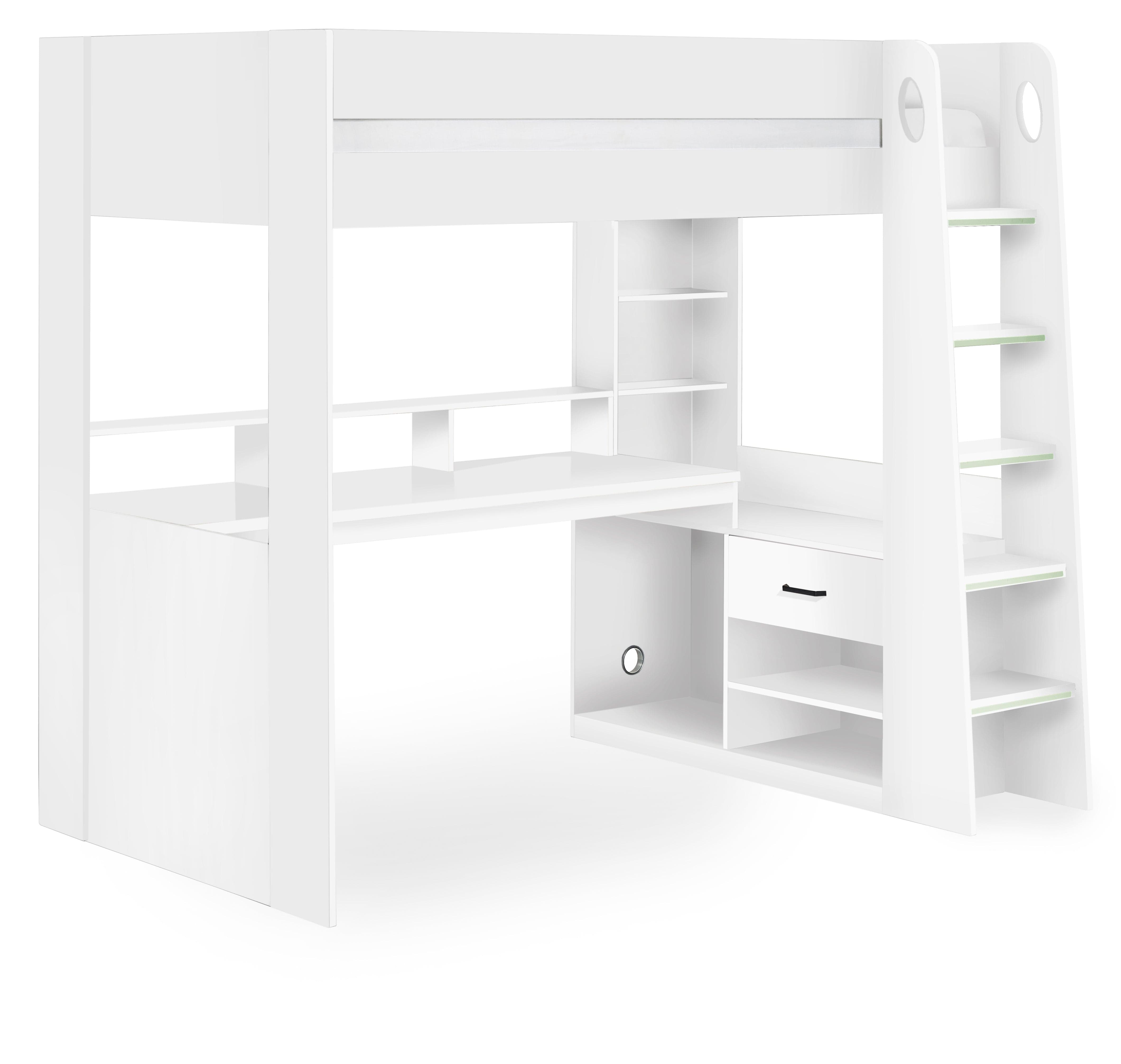 Blaze Gaming Highsleeper Bed - All White – Julian Bowen