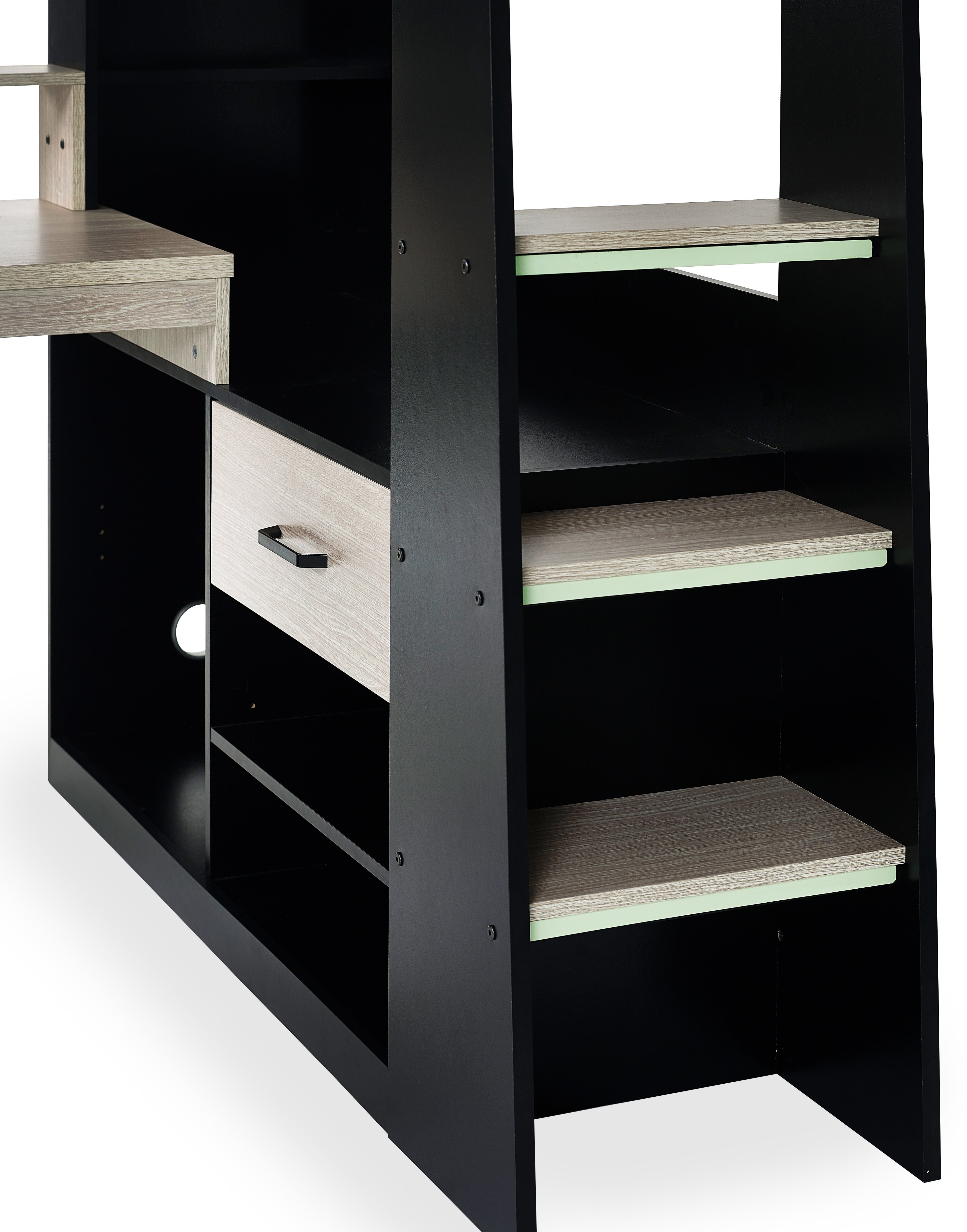 Blaze Gaming Highsleeper Bed - Black And Pale Wood – Julian Bowen, view 7