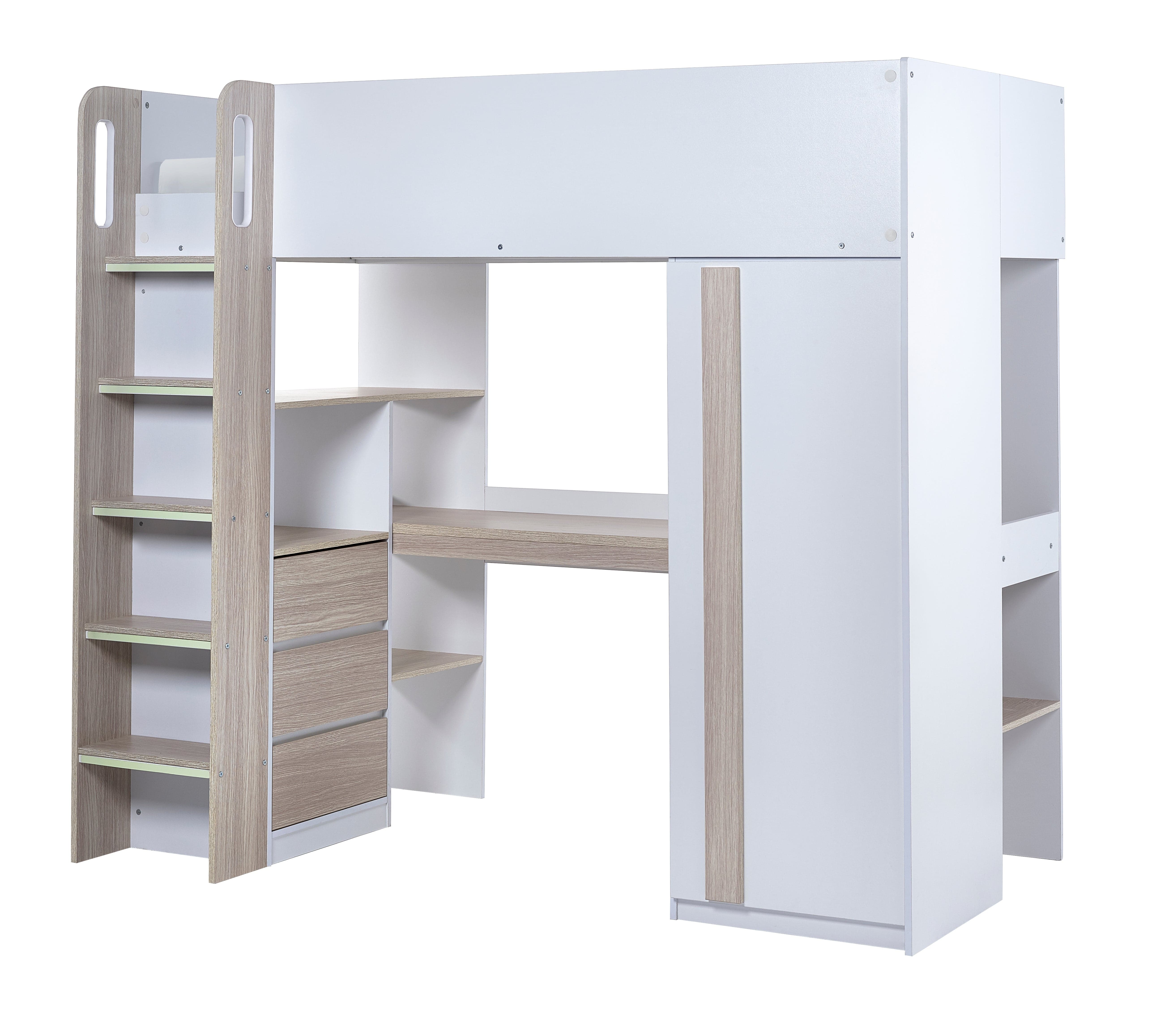 Ocean Highsleeper Pale Wood & White – Julian Bowen