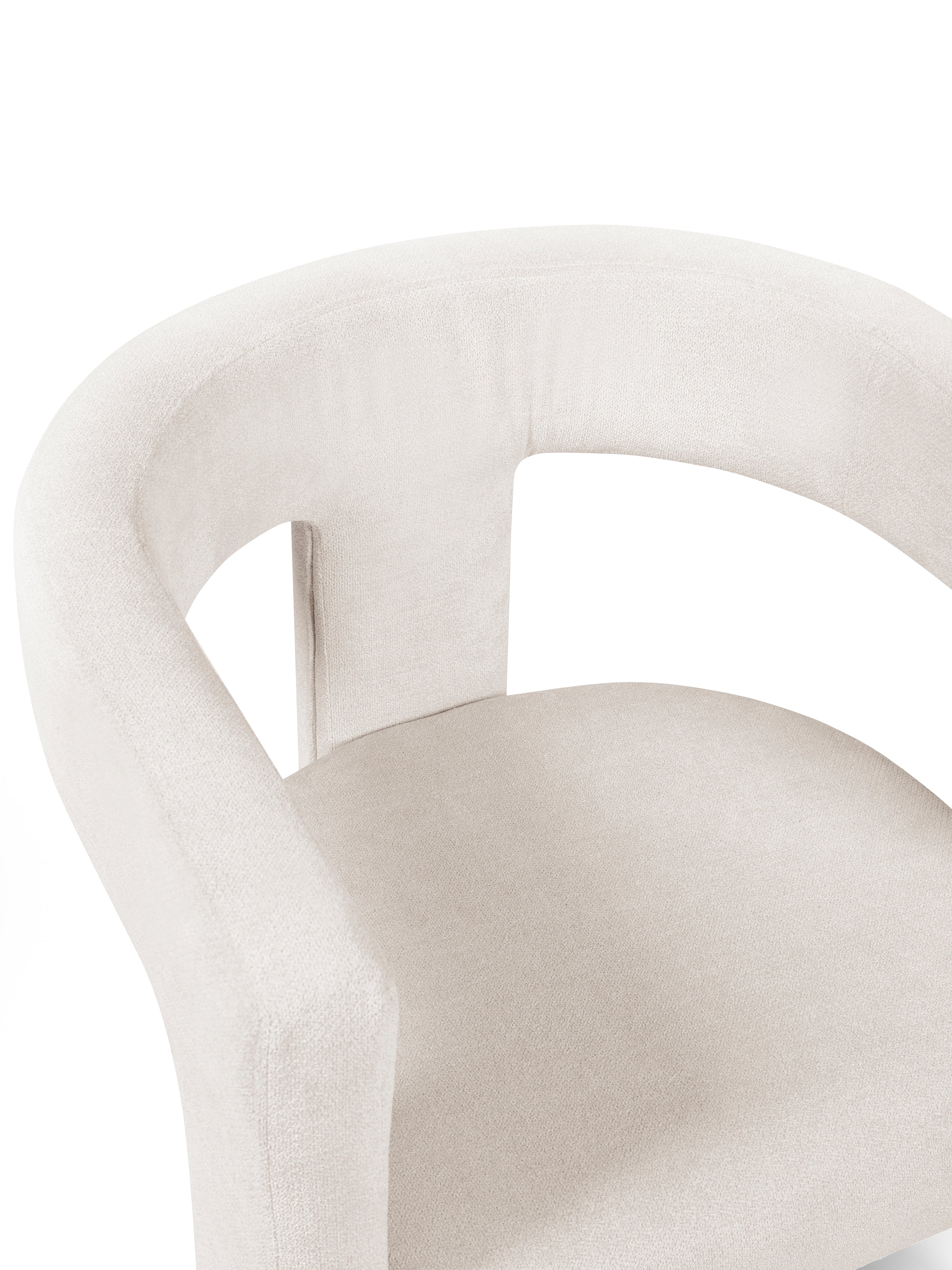 Elara Cream Chenille Upholstered Chair – Julian Bowen, view 8