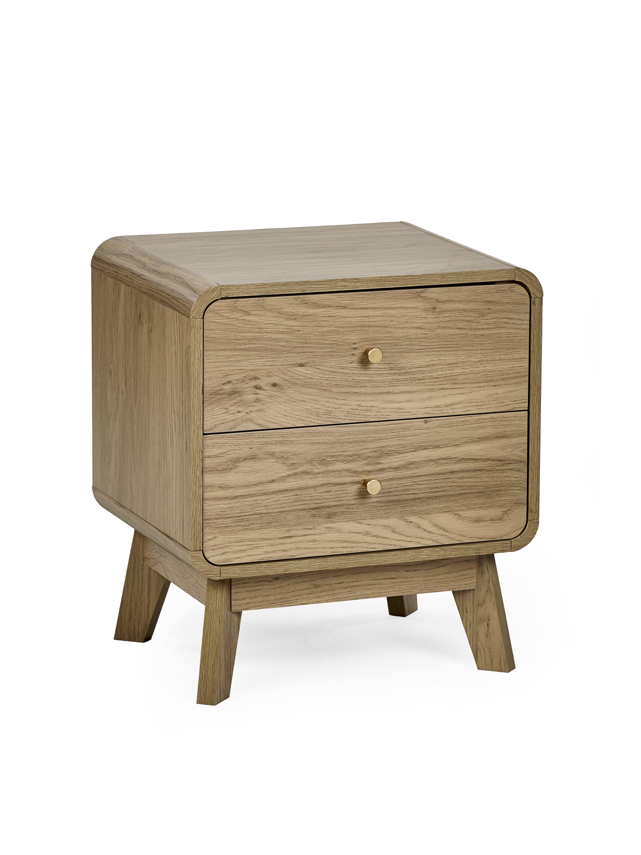 Ingrid 2 Drawer Bedside Oak – Julian Bowen
